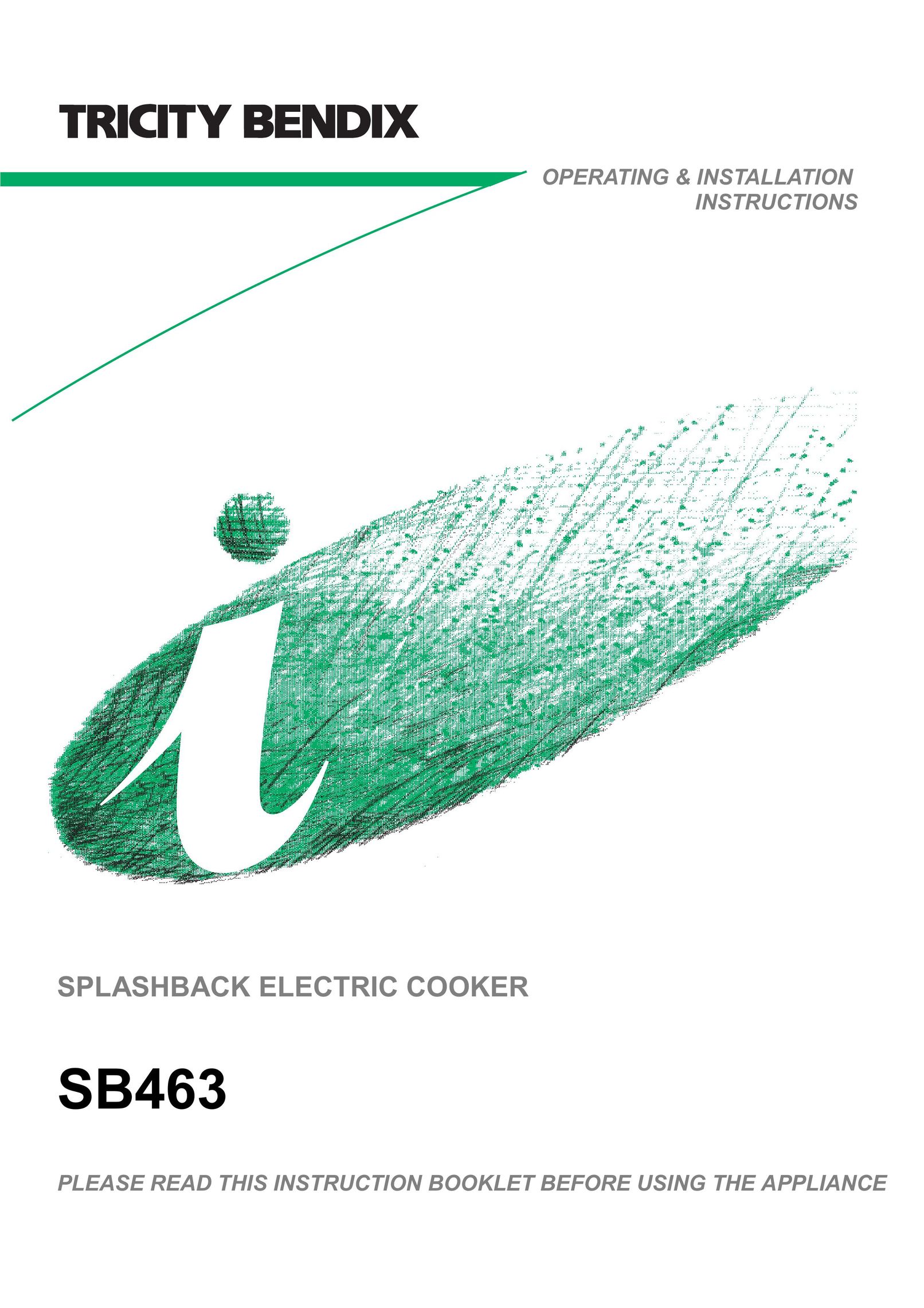 Tricity Bendix SB463 Cooktop User Manual