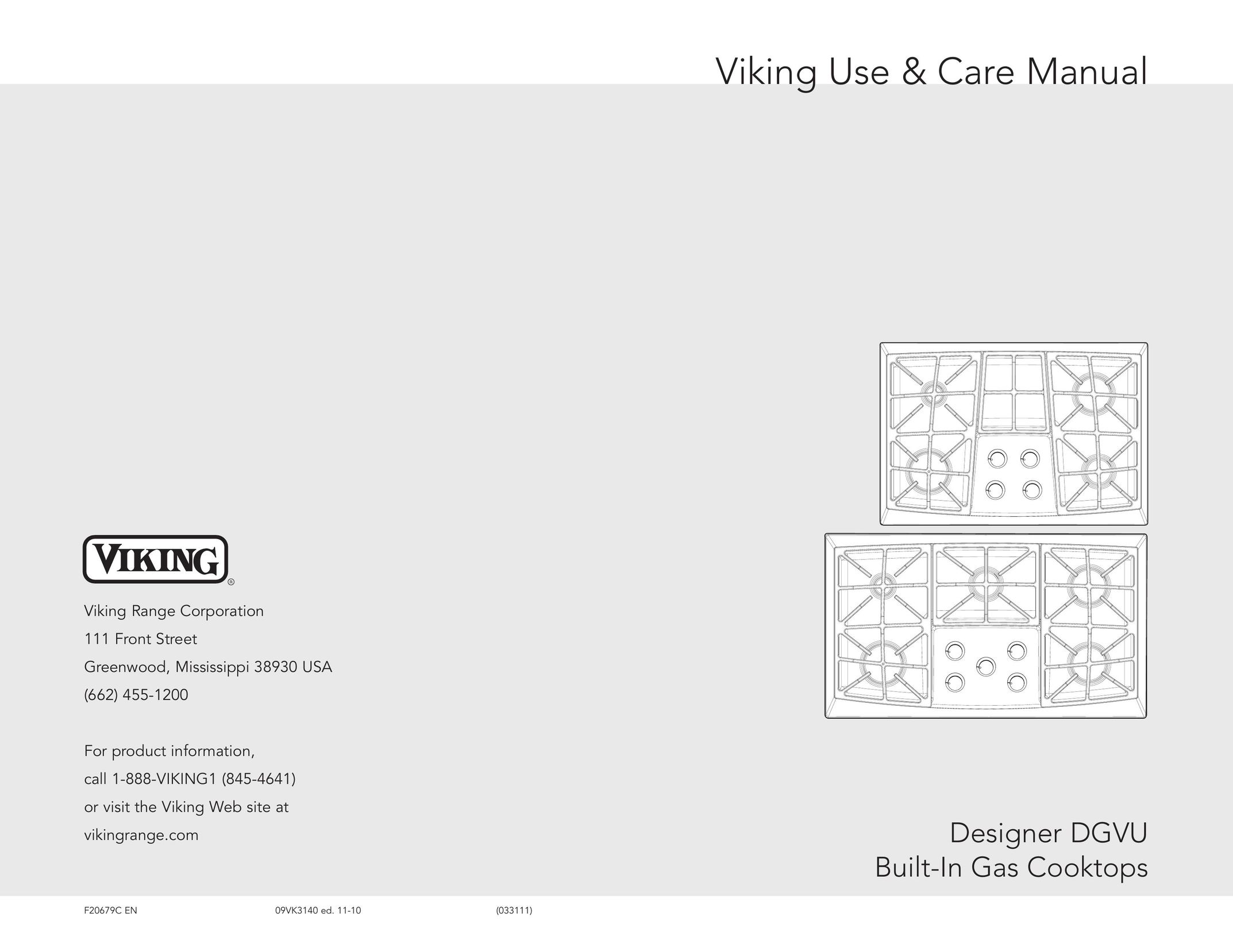 Viking 033111 Cooktop User Manual