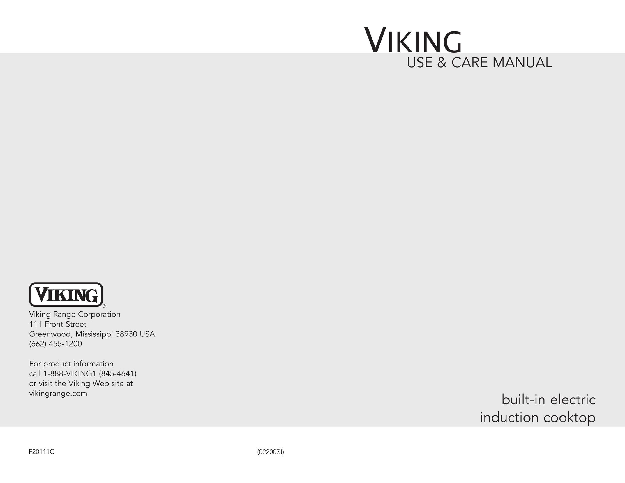 Viking F20111 Cooktop User Manual