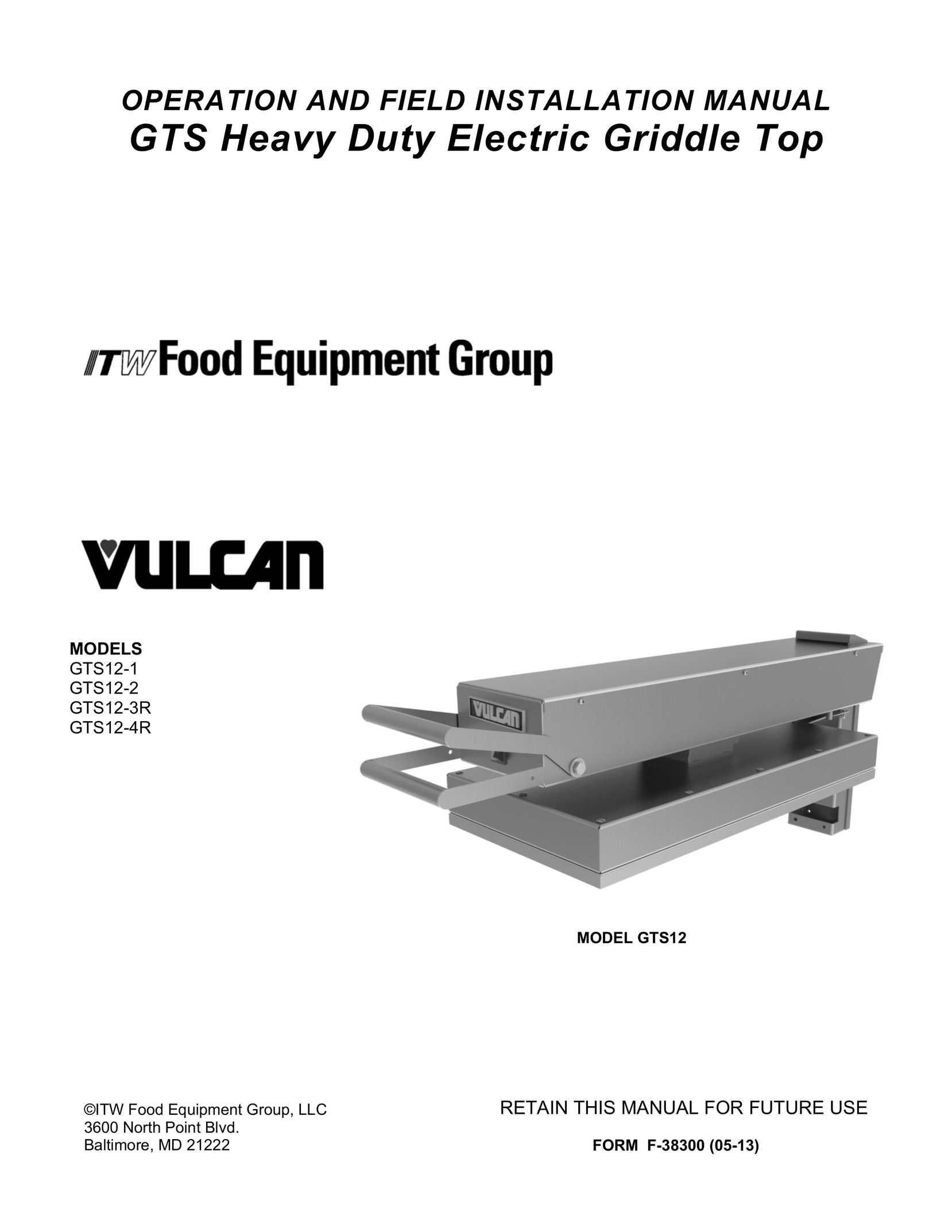 Vulcan-Hart GTS12-1 Cooktop User Manual
