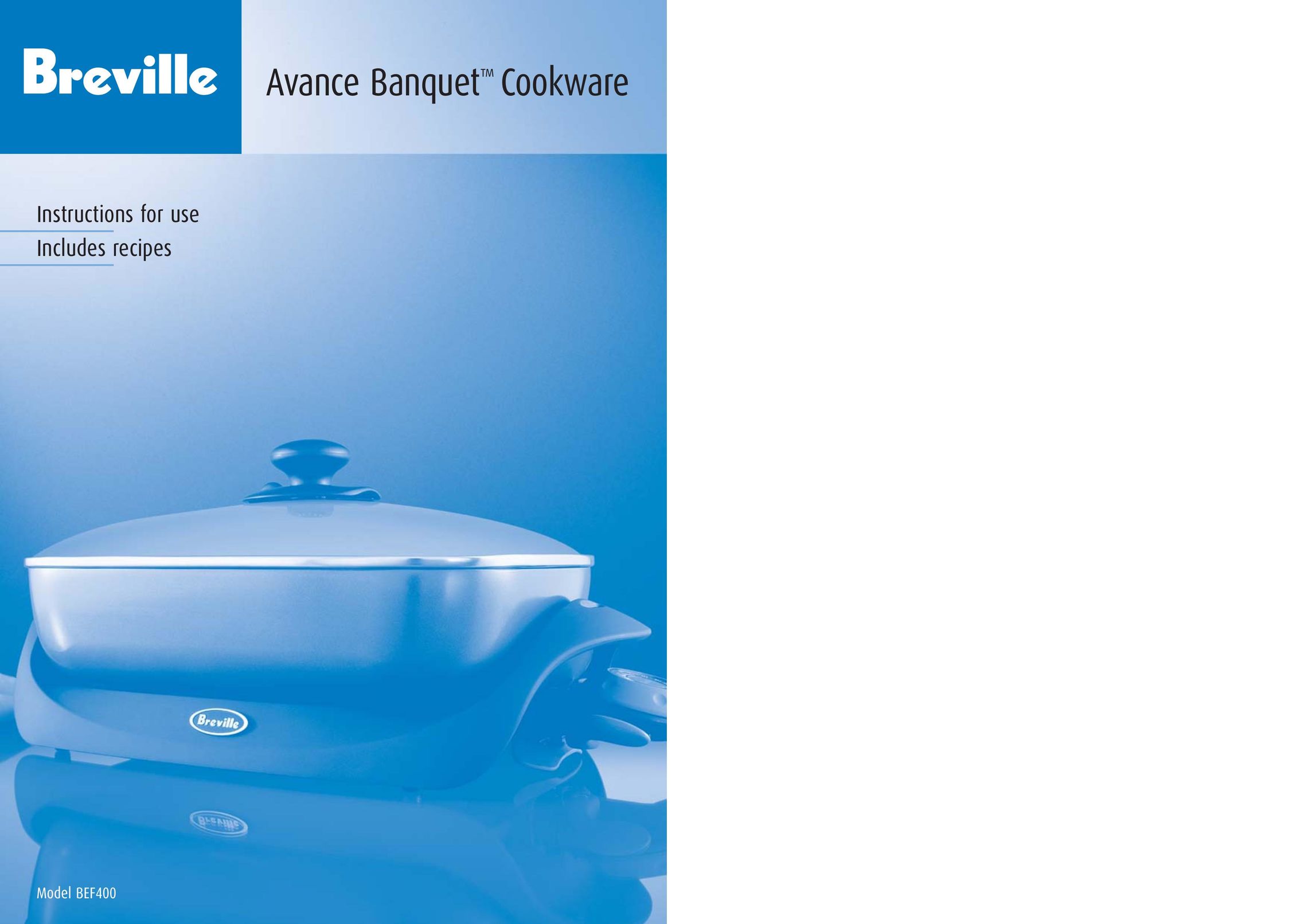 Breville BEF400 Cookware User Manual