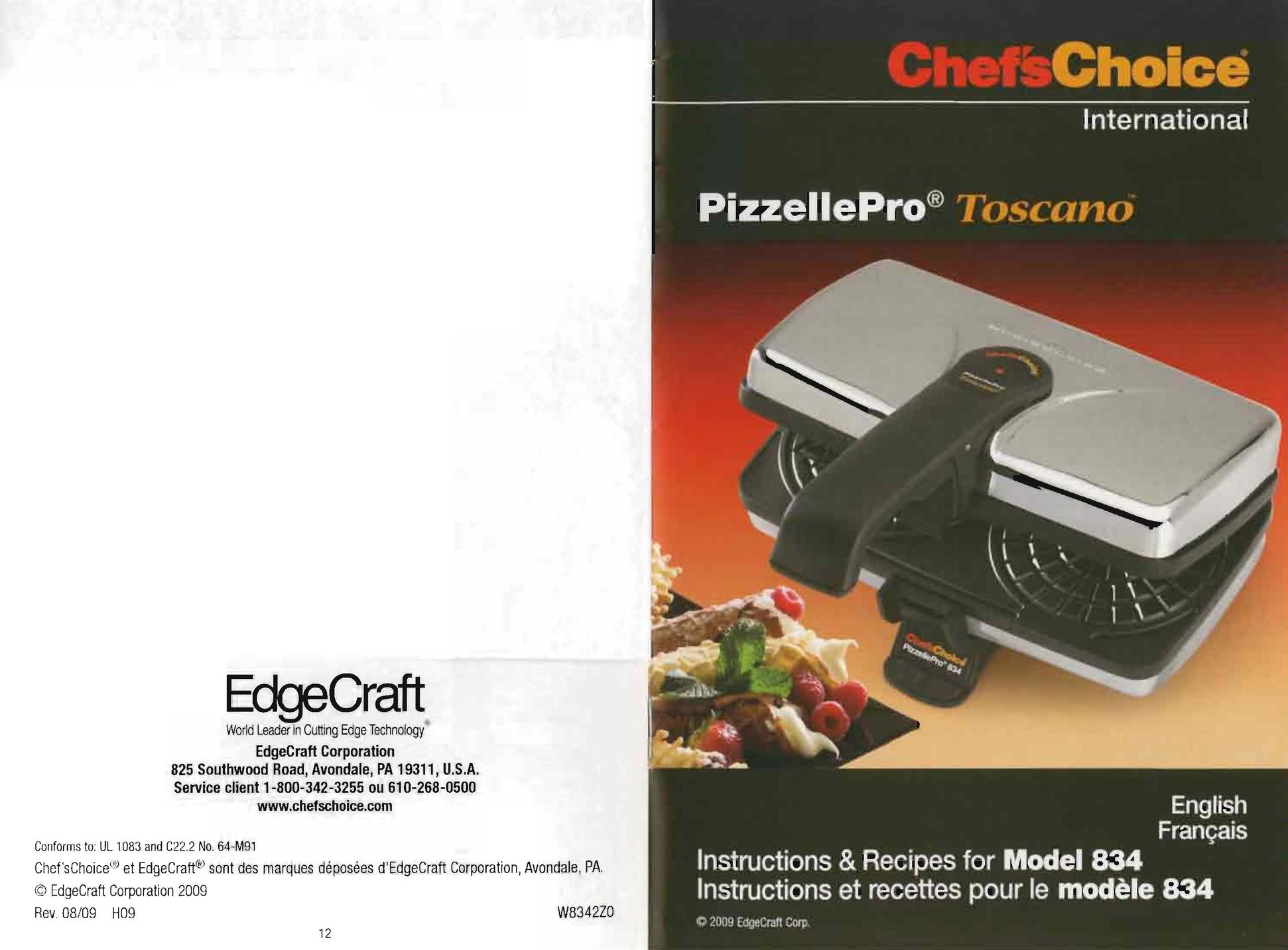 Chef's Choice 8349000 Cookware User Manual