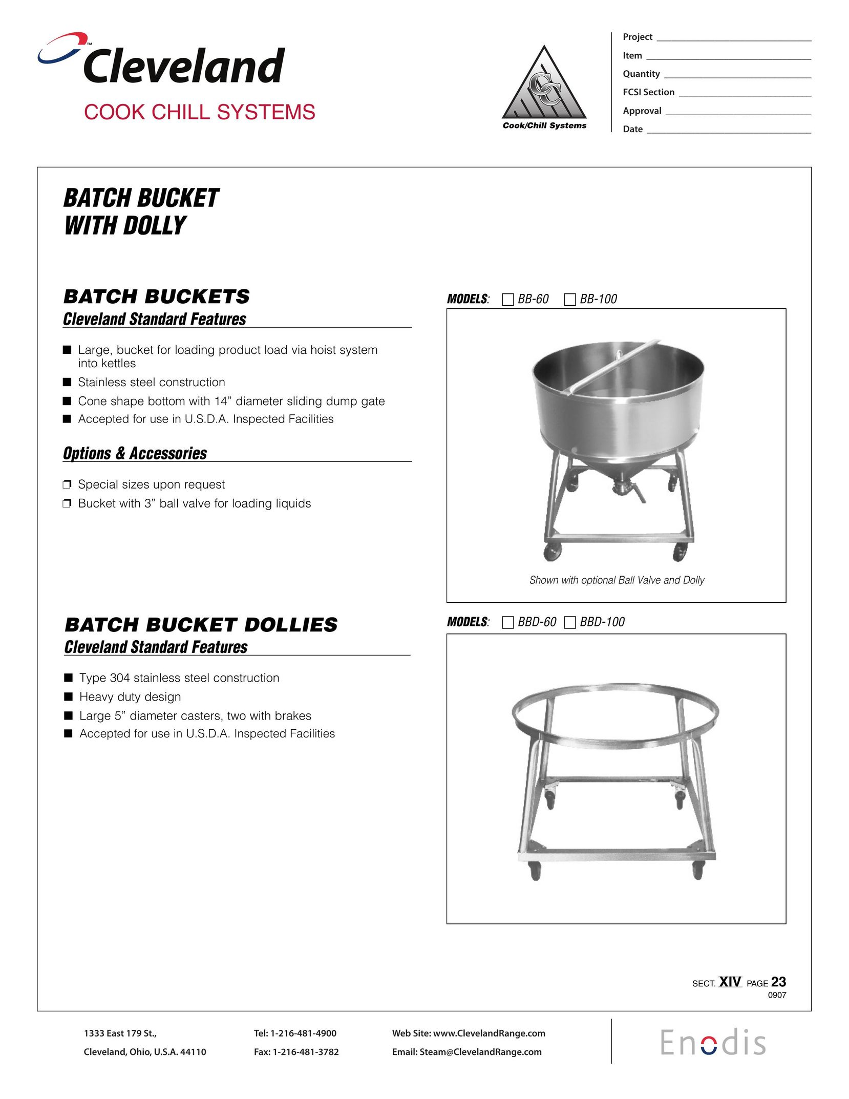 Cleveland Range BB-60 Cookware User Manual