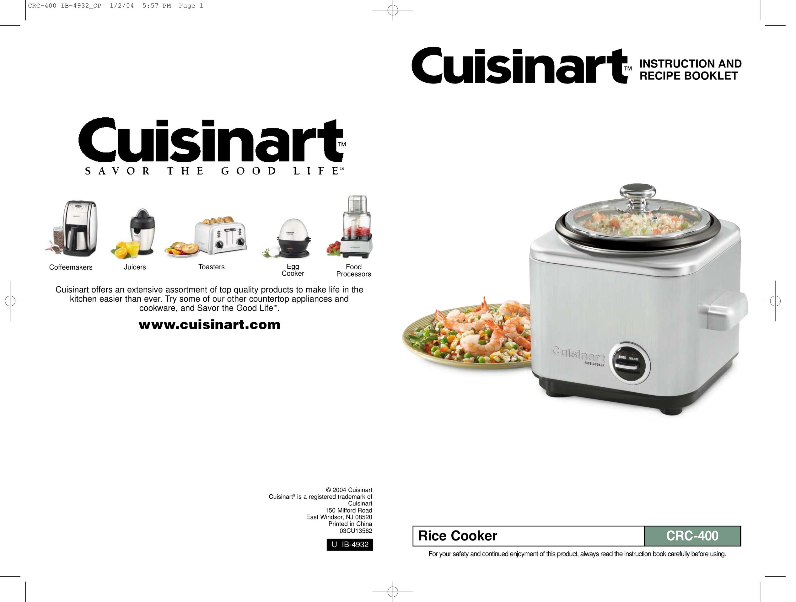 Cuisinart CRC-400 Cookware User Manual