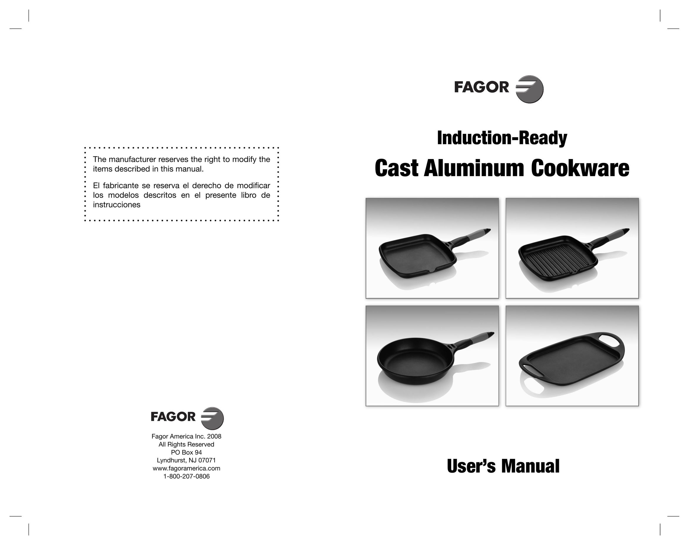 Fagor America Cast Aluminum Cookware Cookware User Manual