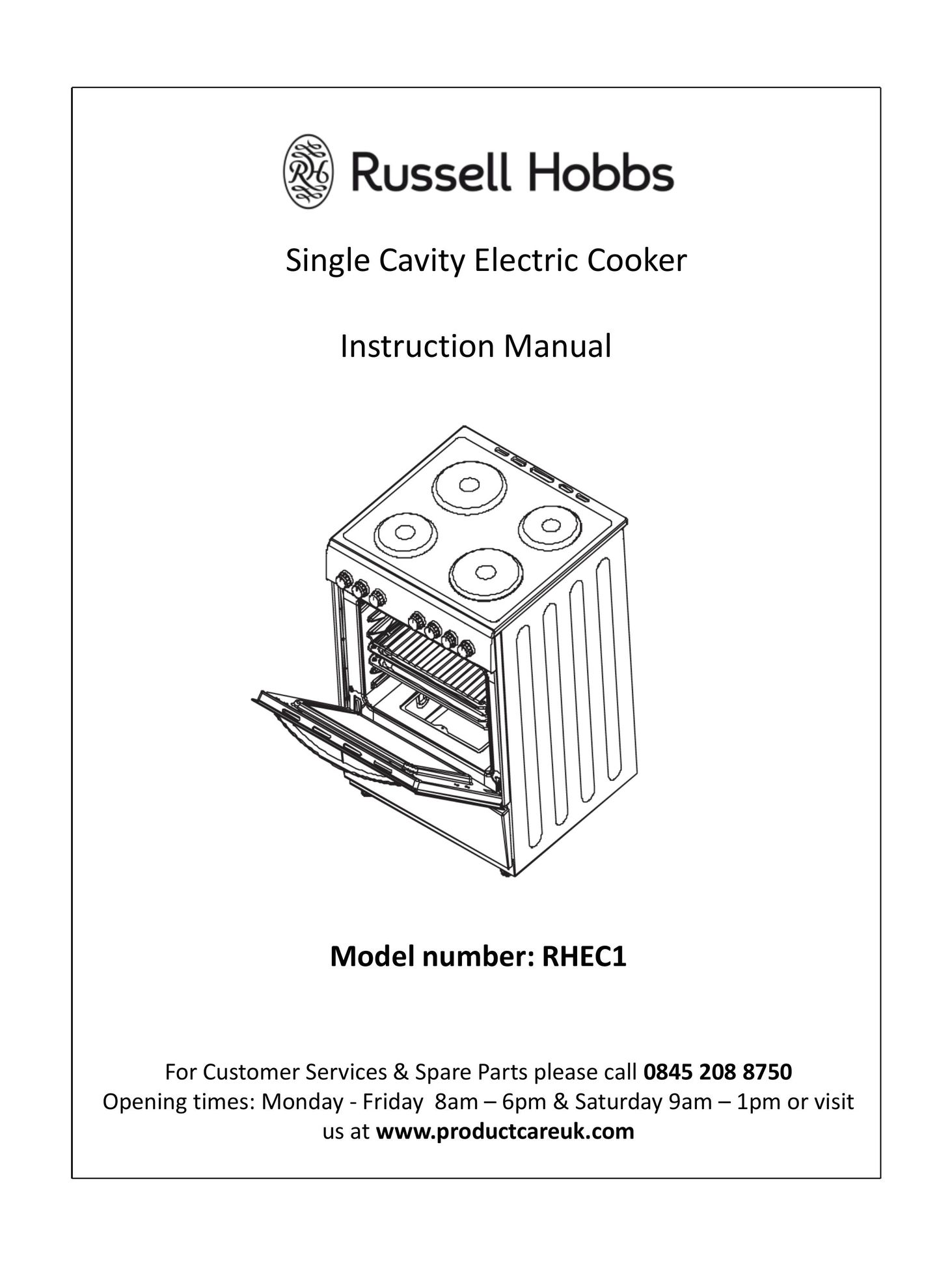 Russell Hobbs RHEC1 Cookware User Manual