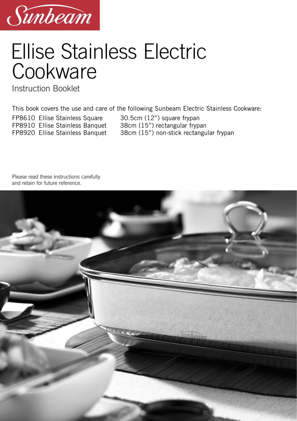 Sunbeam FP8910 Cookware User Manual