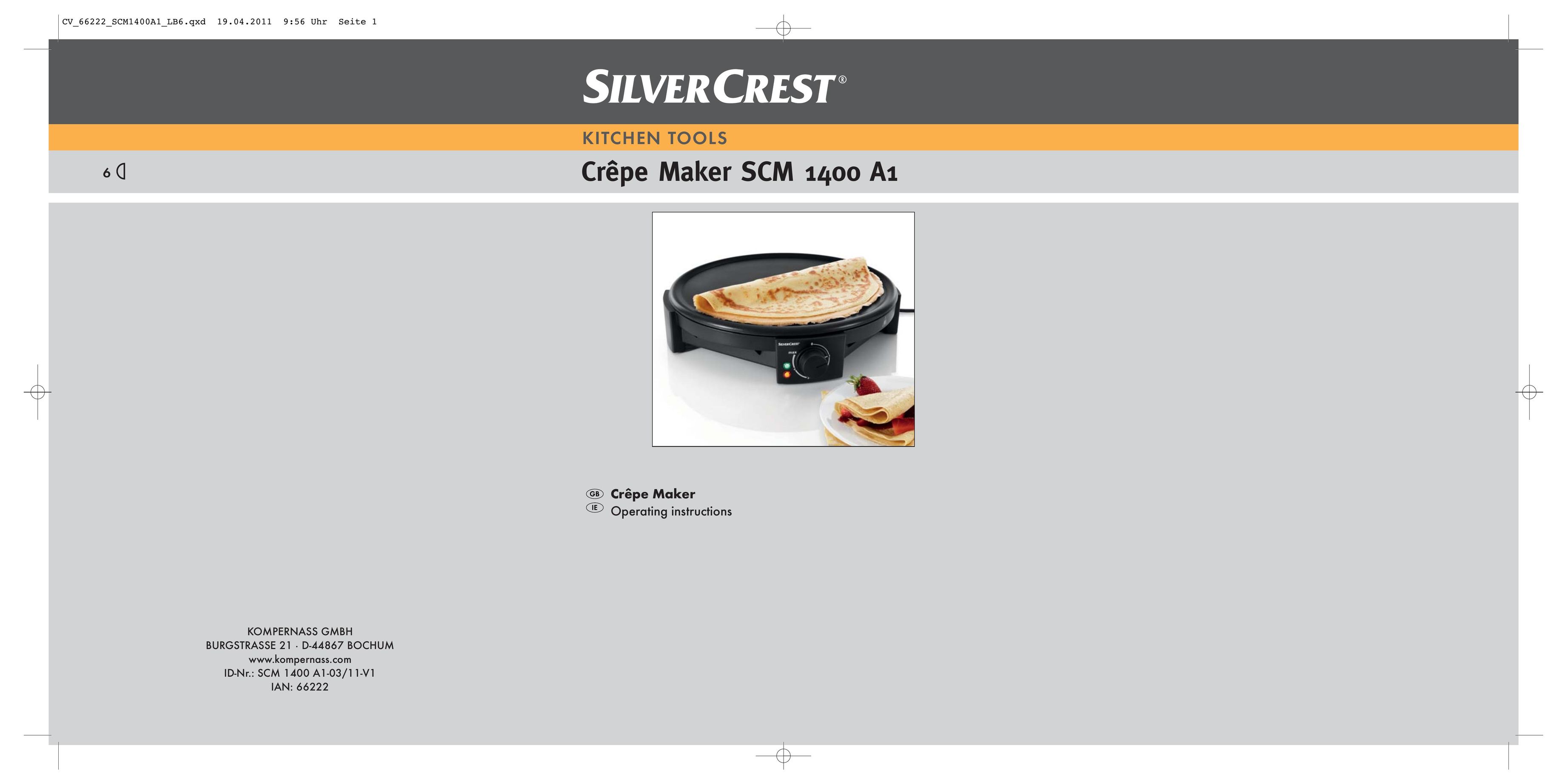 Silvercrest SCM 1400 A1 Crepe Maker User Manual