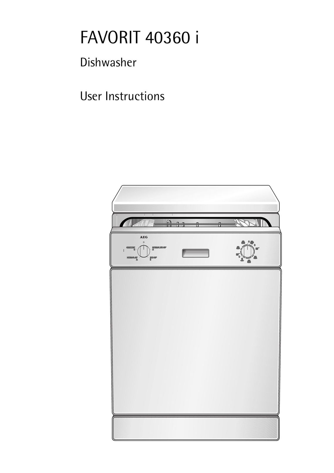AEG 40360 I Dishwasher User Manual