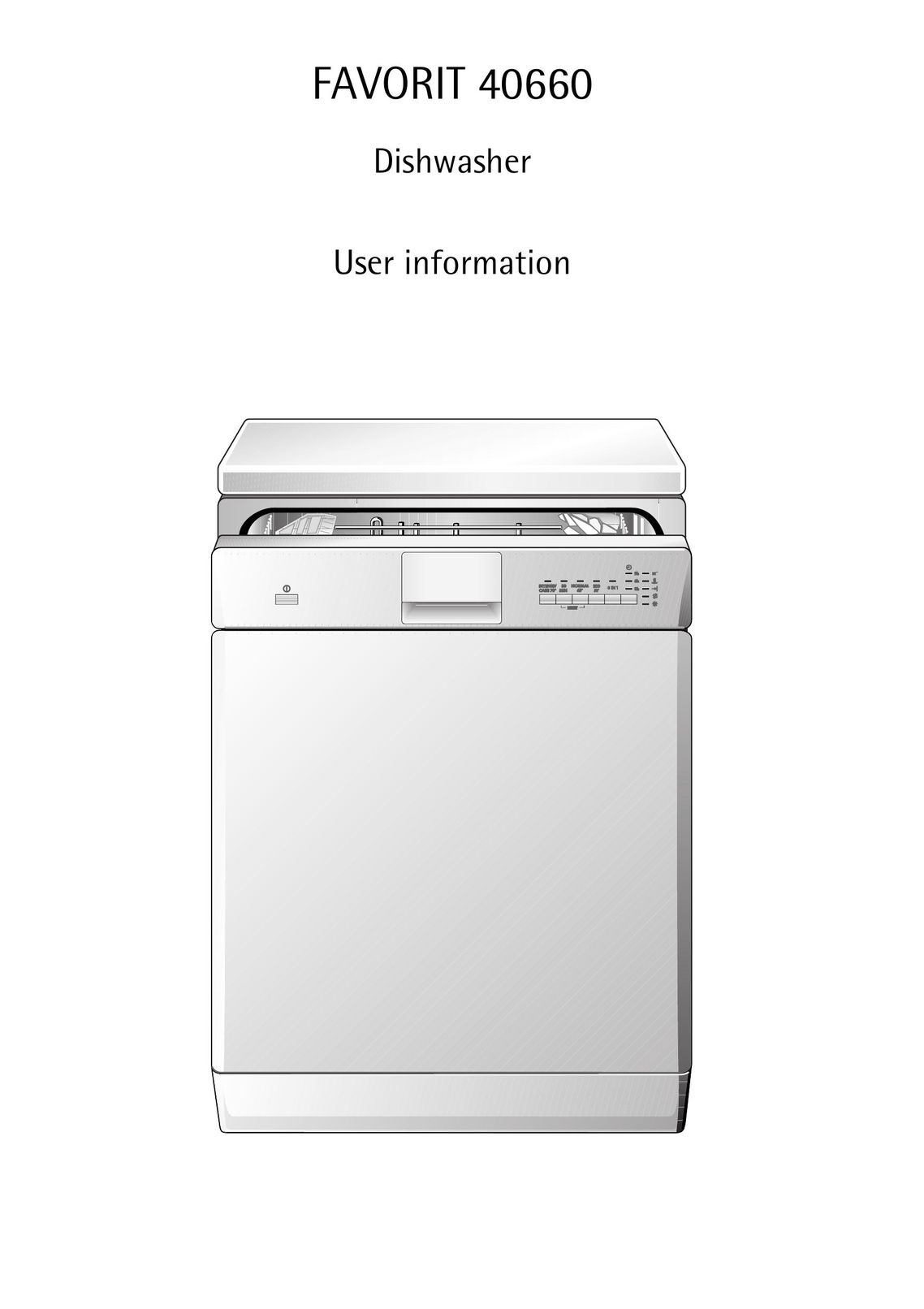 AEG 40660 Dishwasher User Manual