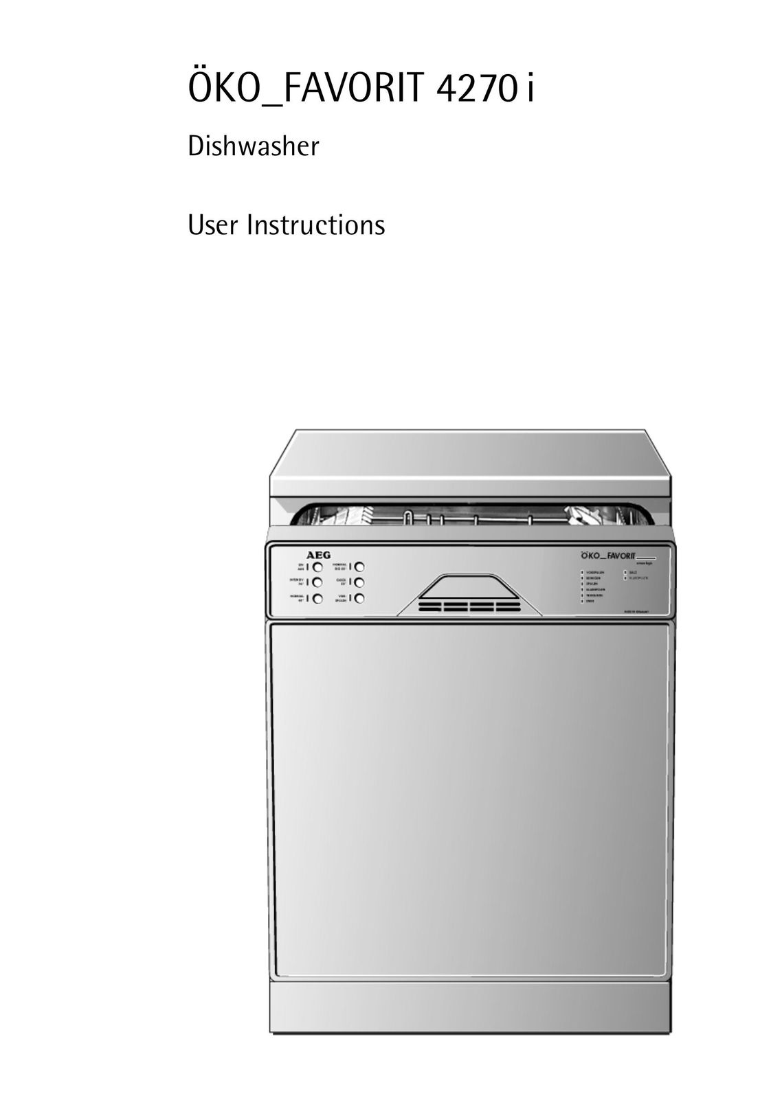 AEG 4270 I Dishwasher User Manual