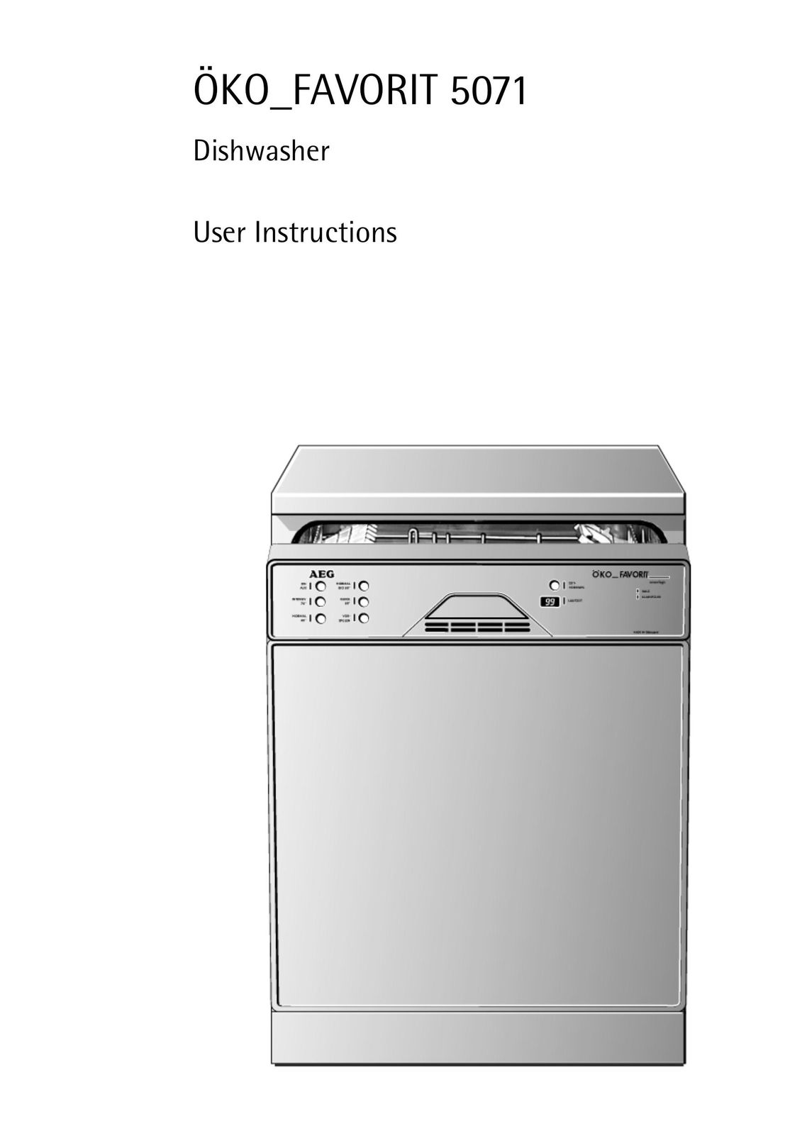 AEG 5071 Dishwasher User Manual