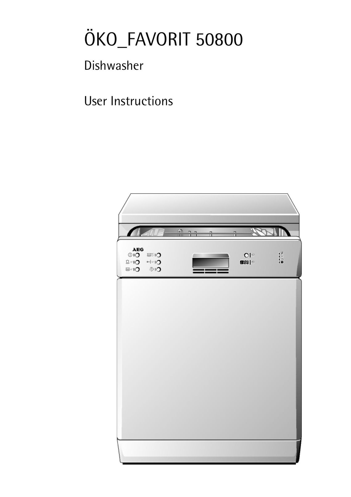 AEG 50800 Dishwasher User Manual