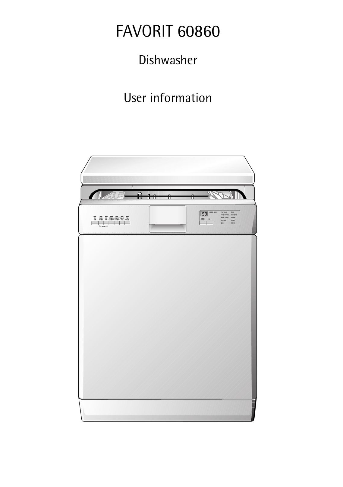 AEG 60860 Dishwasher User Manual