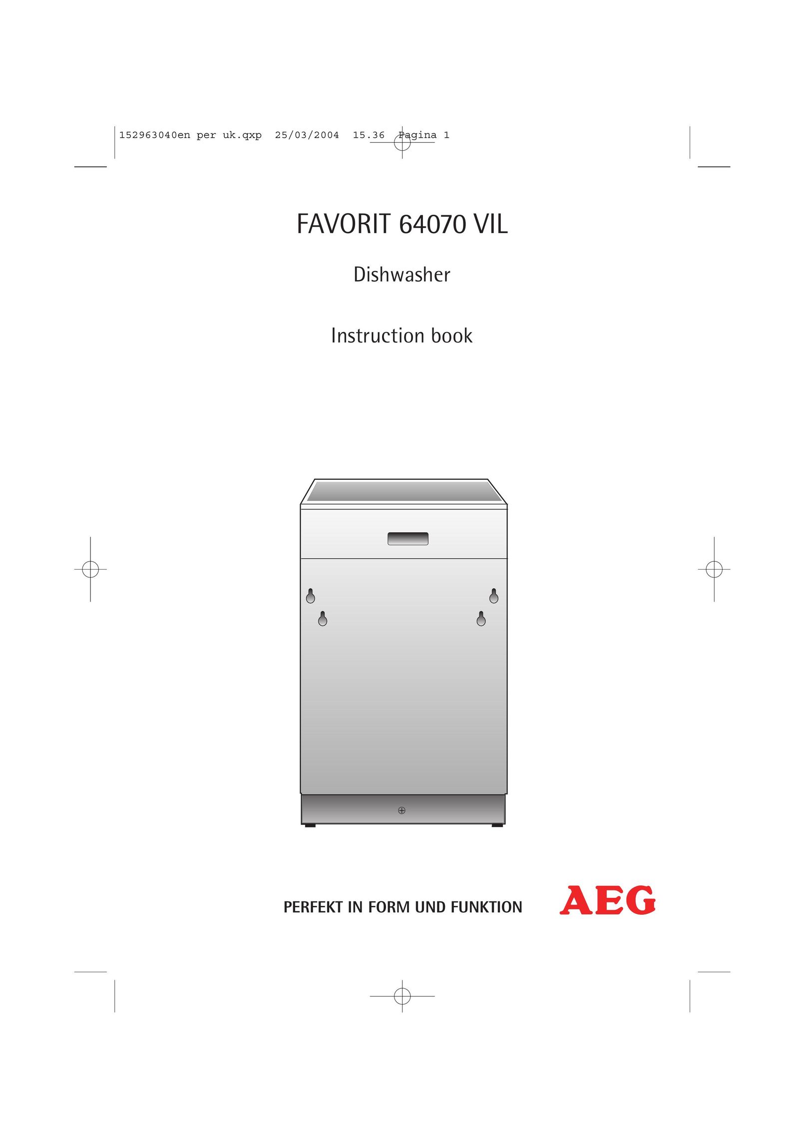AEG 64070 VIL Dishwasher User Manual