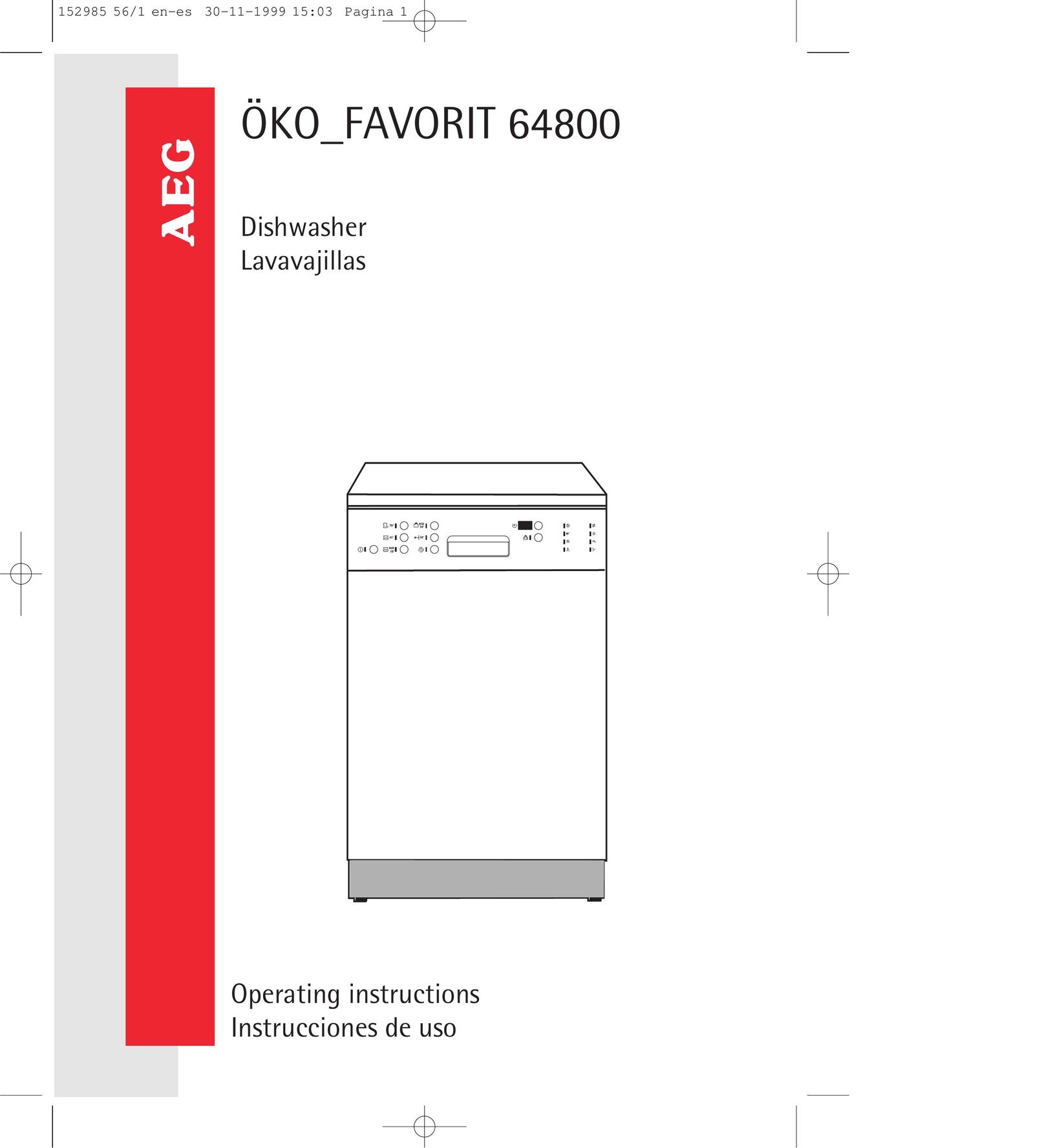 AEG 64800 Dishwasher User Manual