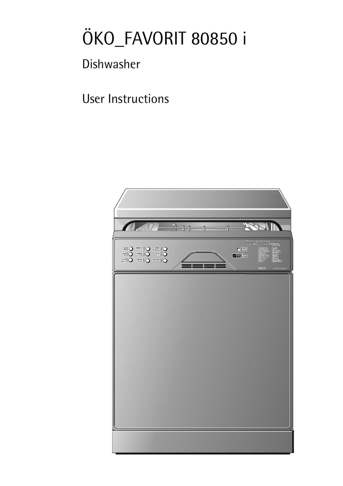 AEG 80850 I Dishwasher User Manual