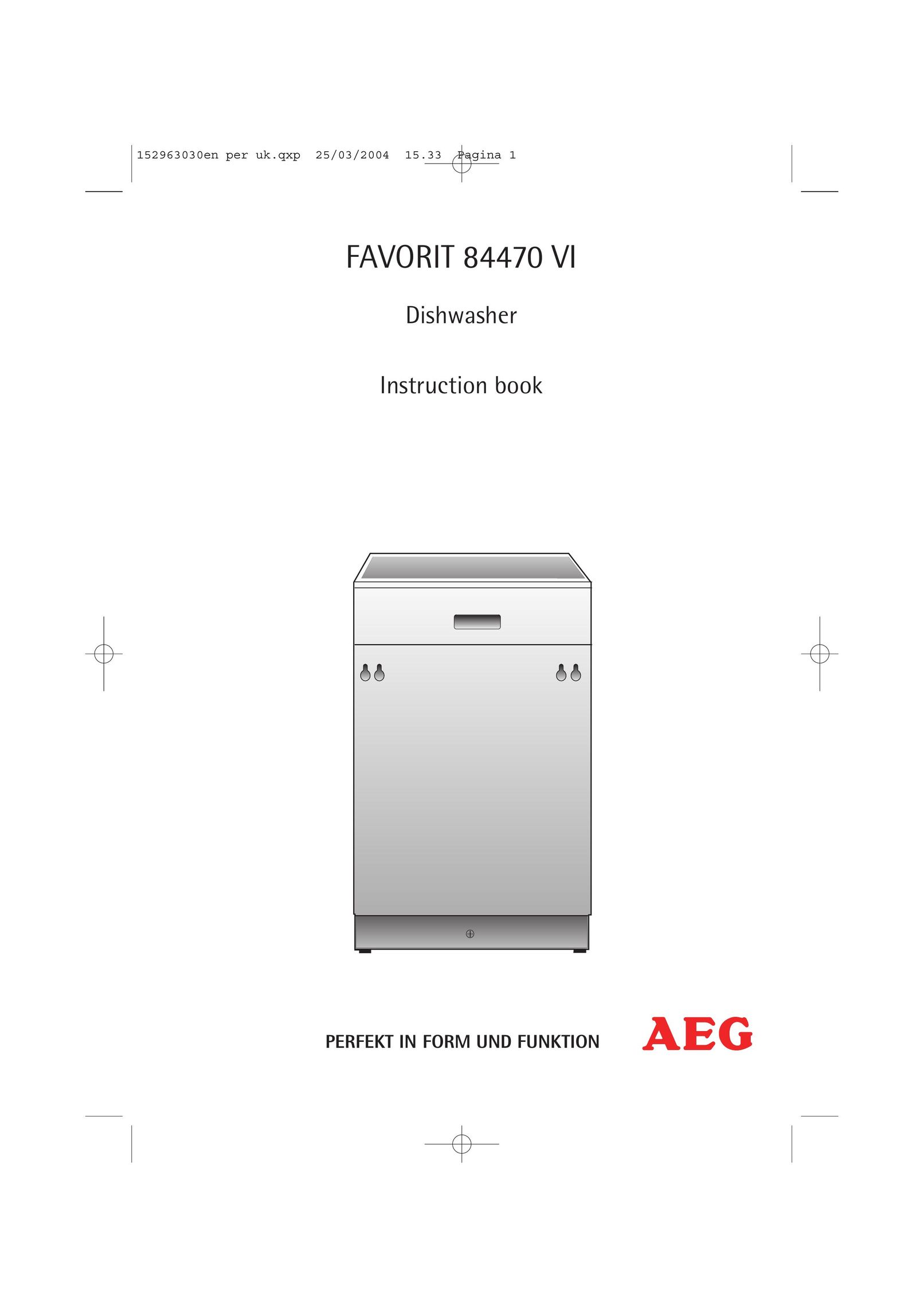 AEG 84470 VI Dishwasher User Manual