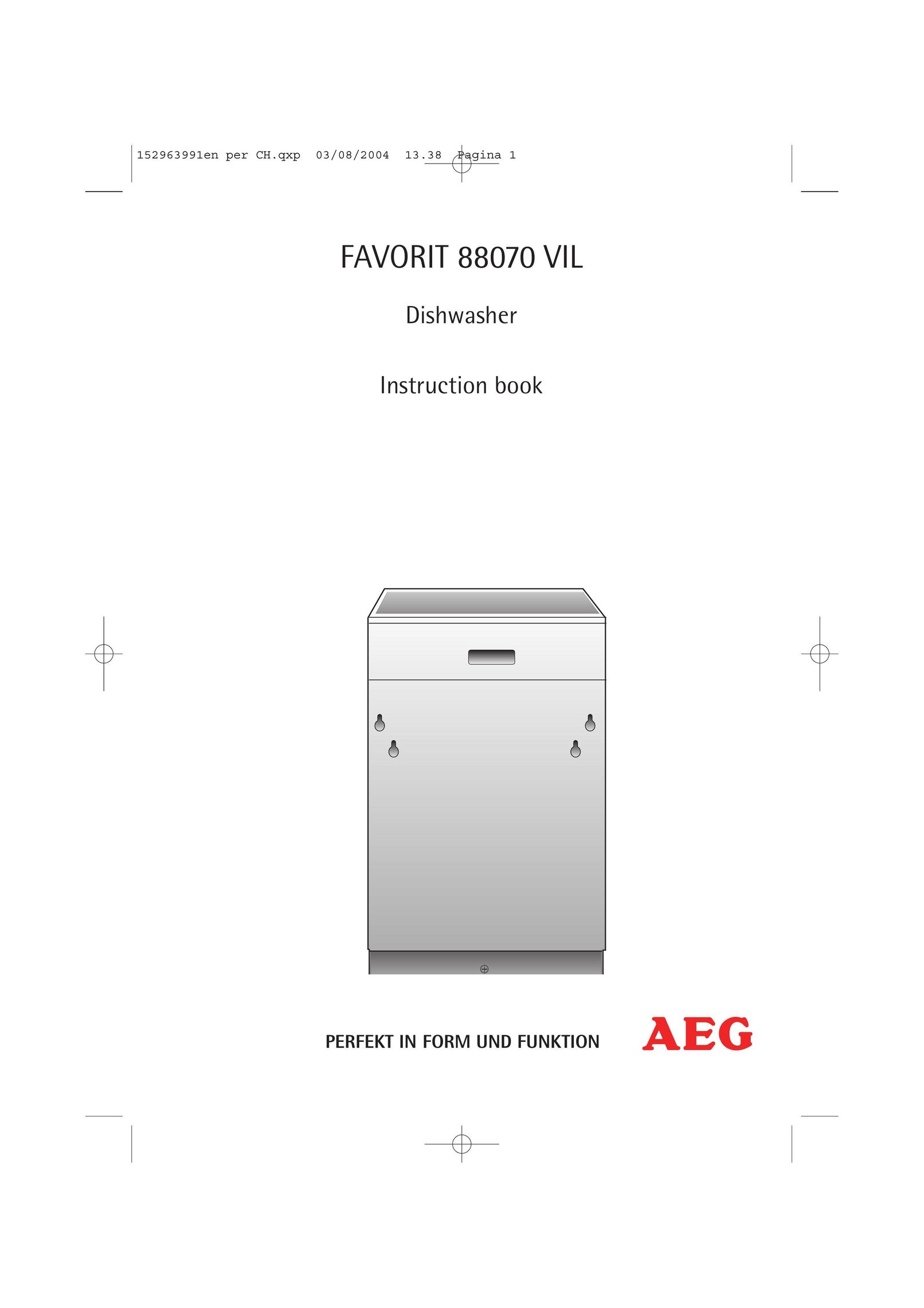 AEG 88070 Dishwasher User Manual