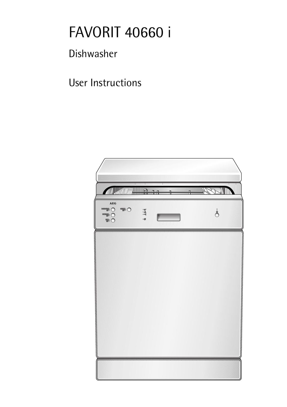 AEG FAVORIT 40660 I Dishwasher User Manual