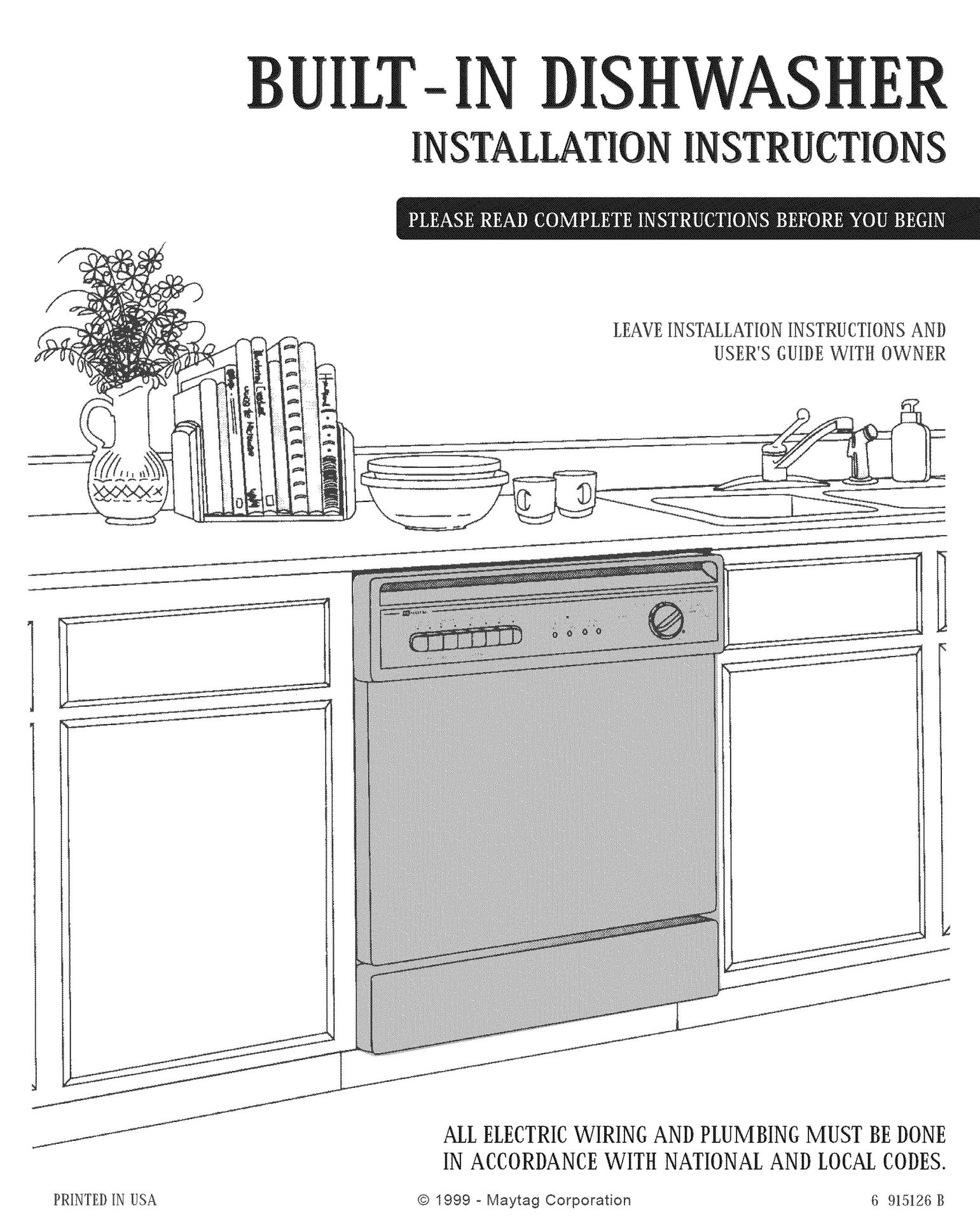 Amana L0503010 Dishwasher User Manual