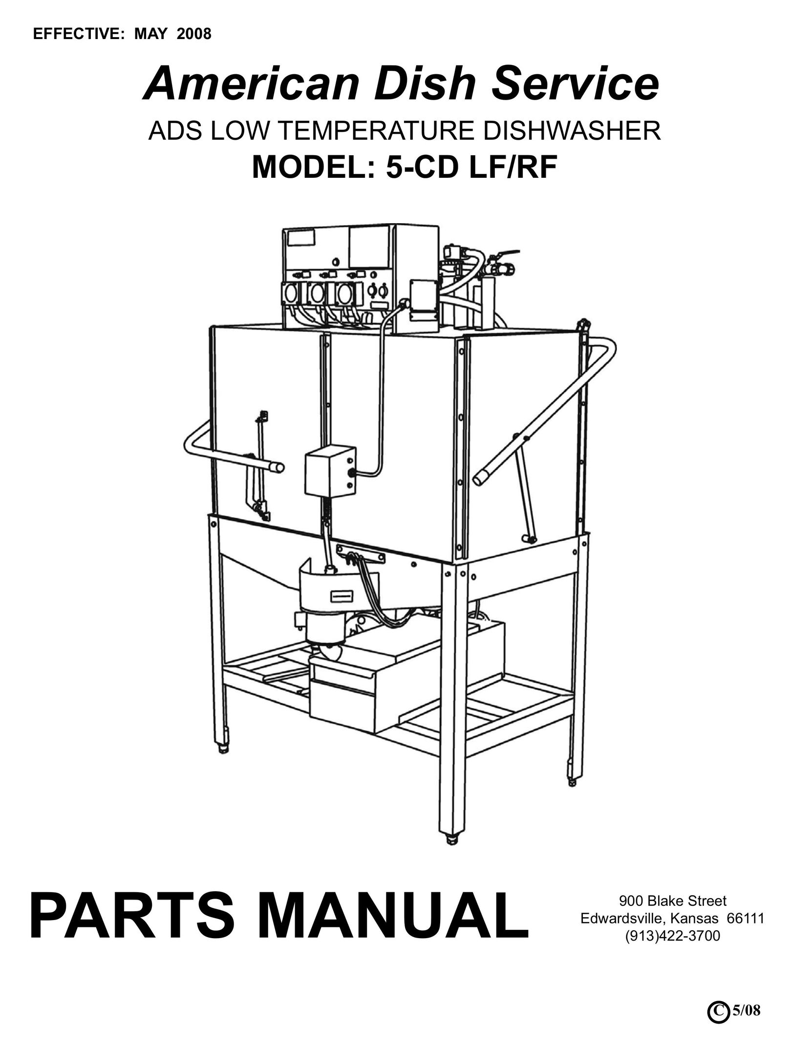 American Dish Service 5-CD LF/RF Dishwasher User Manual
