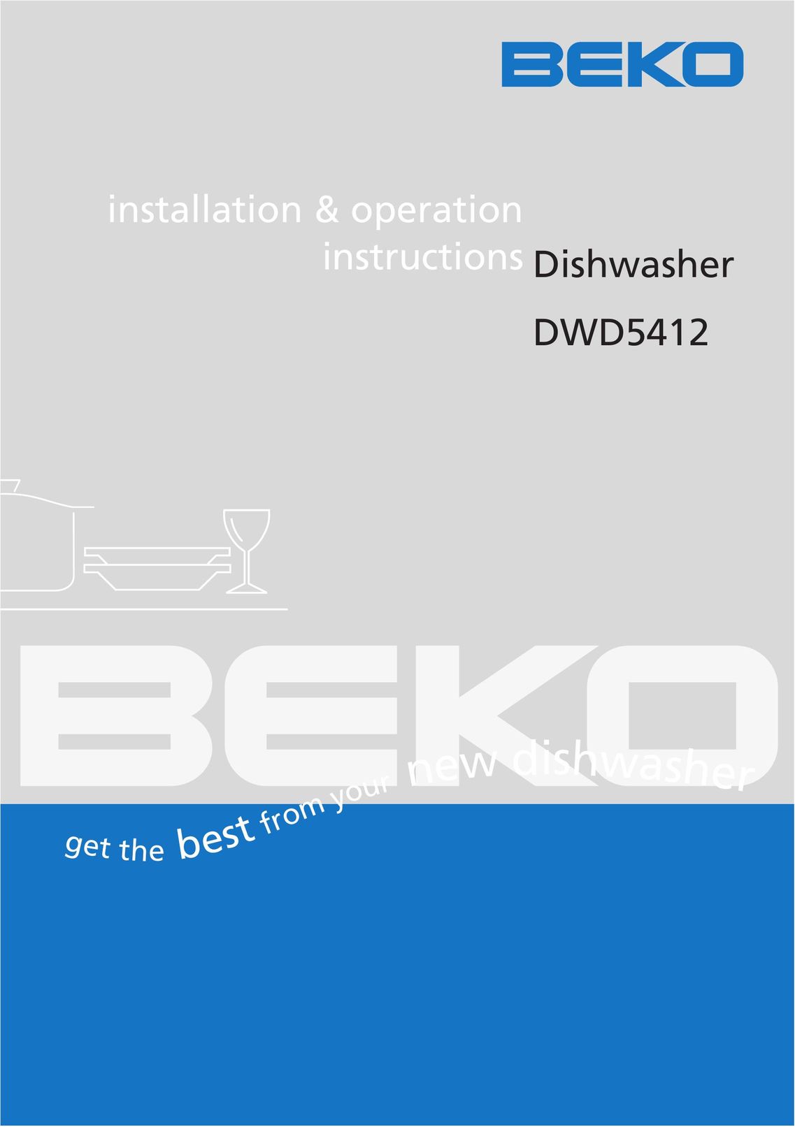 Beko DWD5412 Dishwasher User Manual