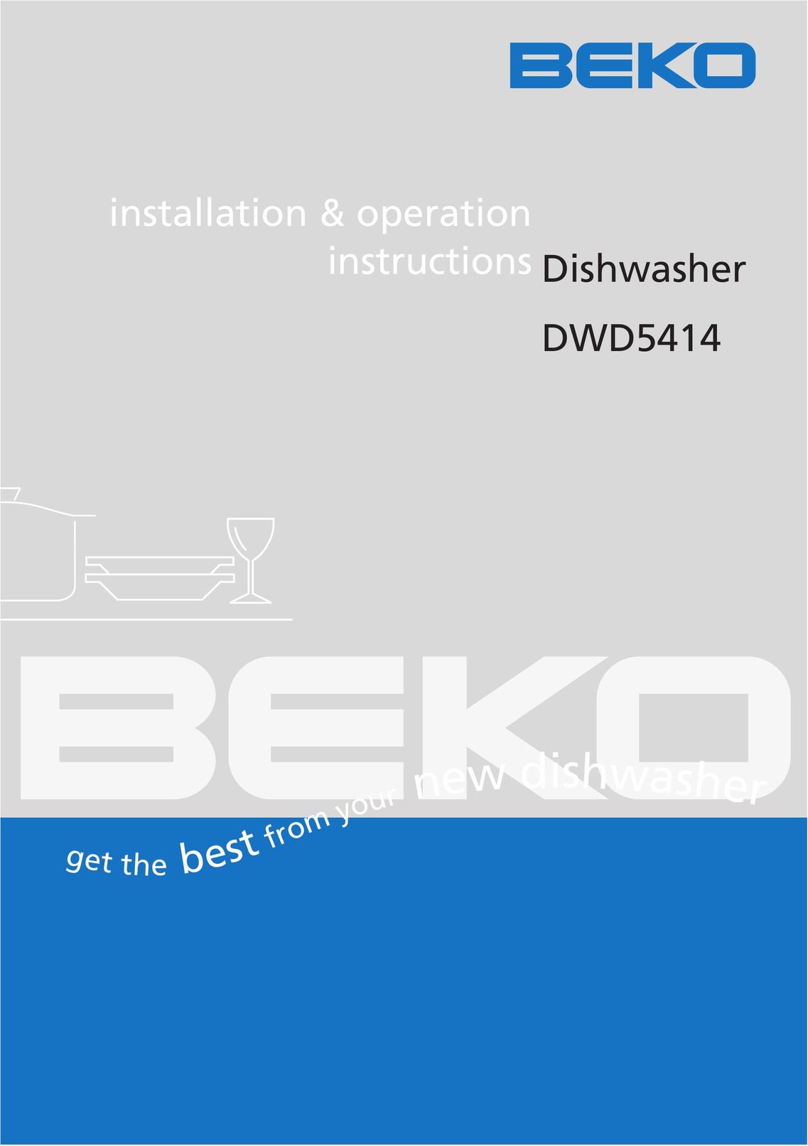 Beko DWD5414 Dishwasher User Manual
