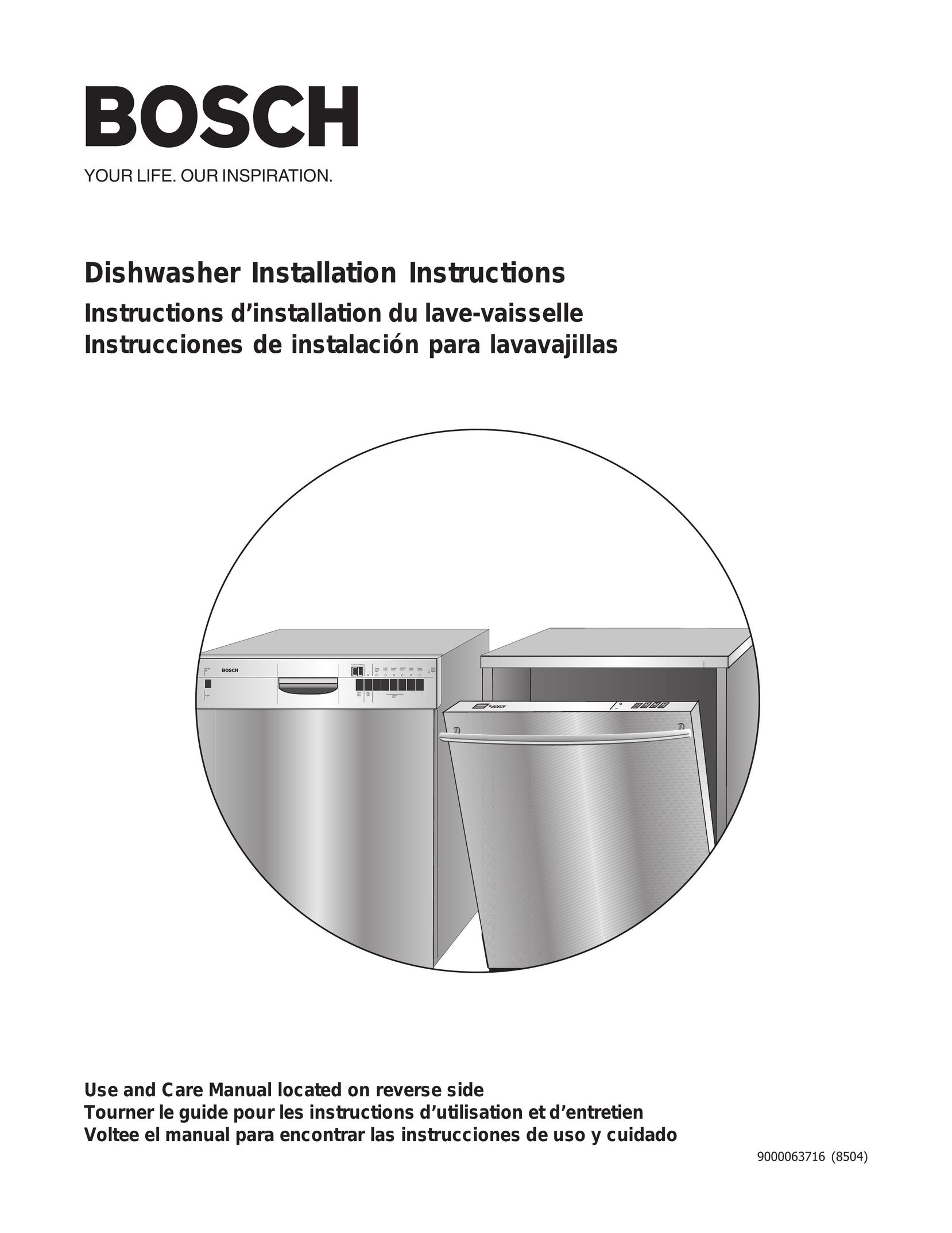 Bosch Appliances 9000063716 (8504) Dishwasher User Manual