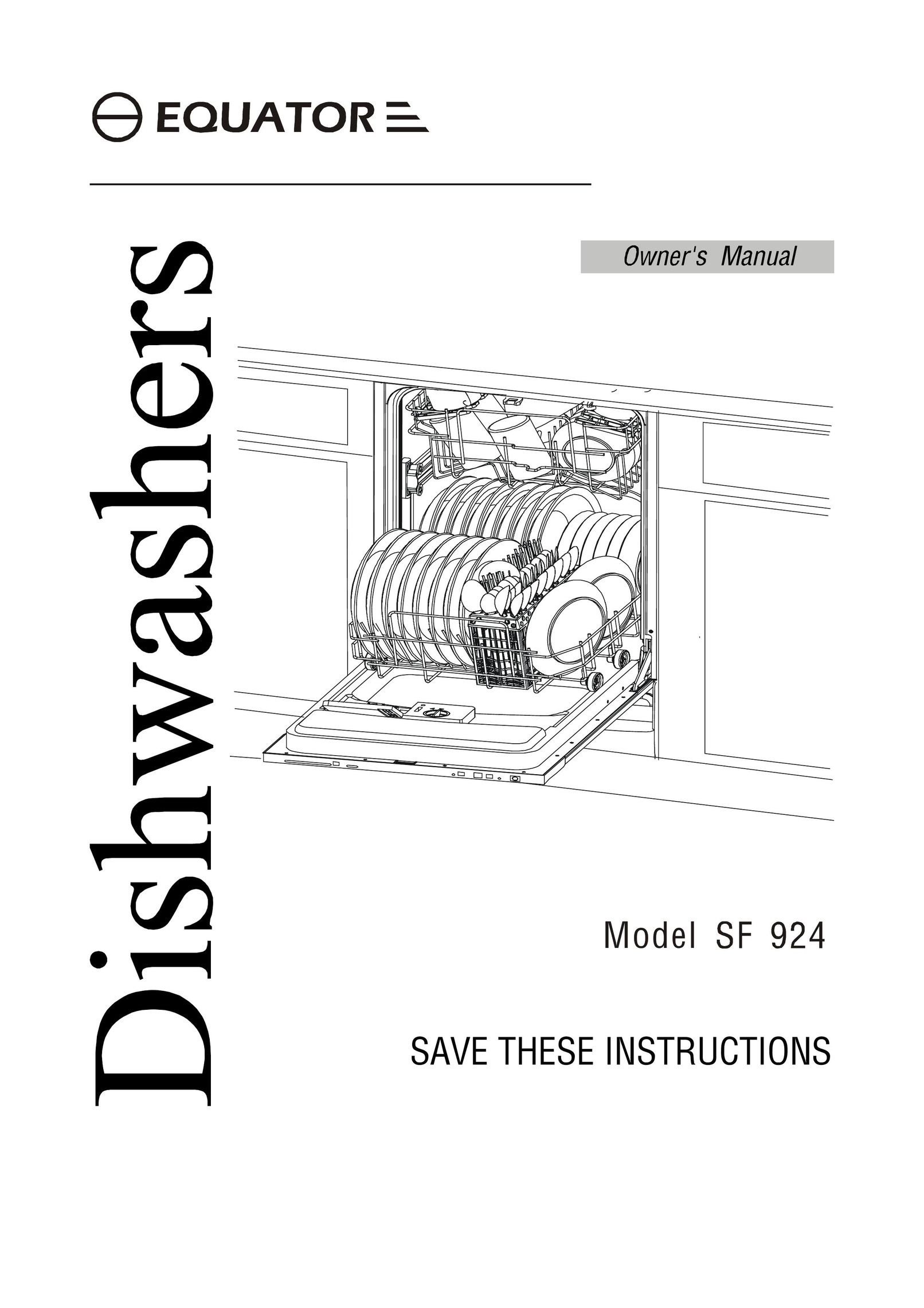 Equator SF 924 Dishwasher User Manual