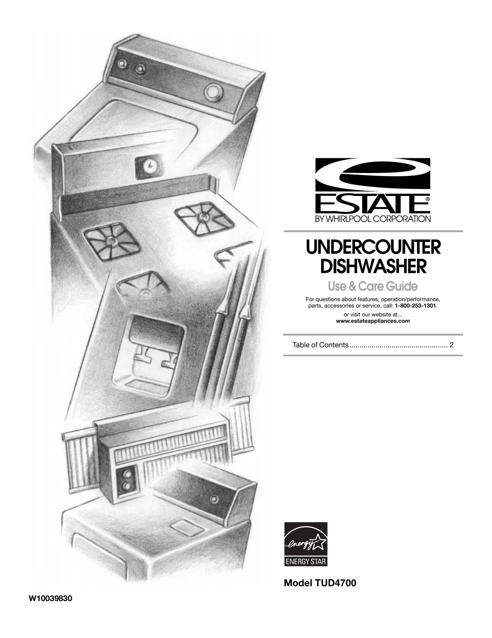 Estate TUD4700 Dishwasher User Manual