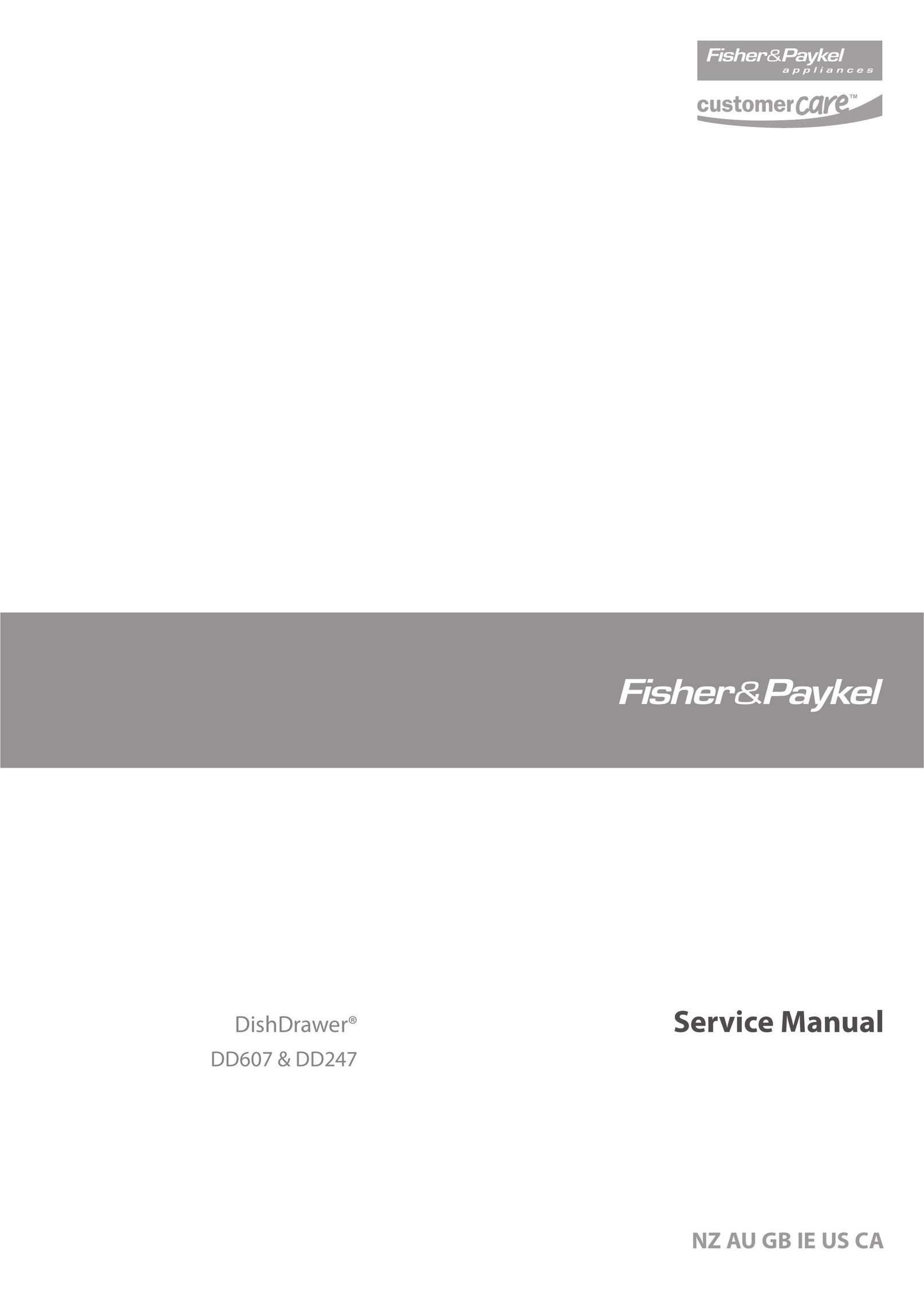 Fisher & Paykel DD247 Dishwasher User Manual