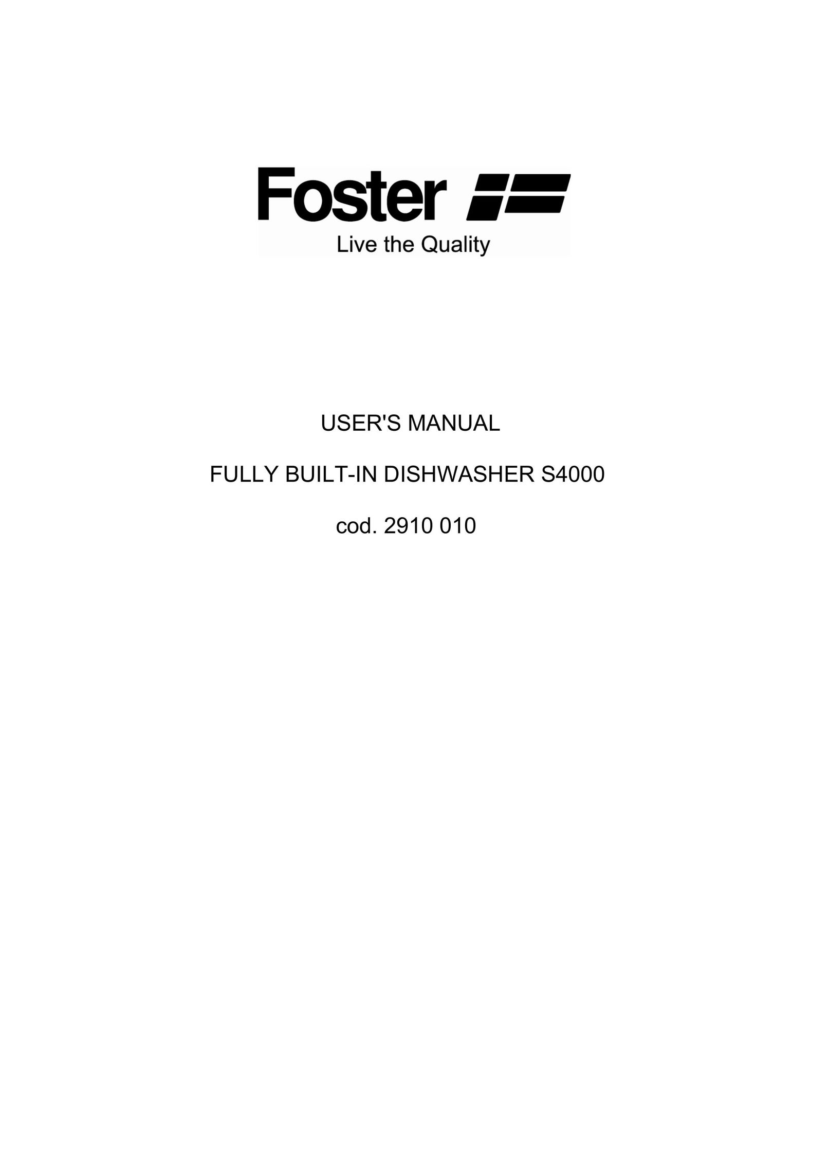 Foster S4000 Dishwasher User Manual