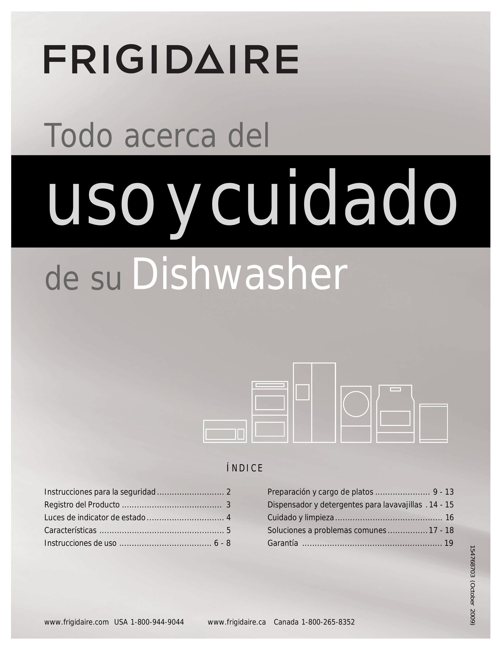 Frigidaire 154768703 Dishwasher User Manual