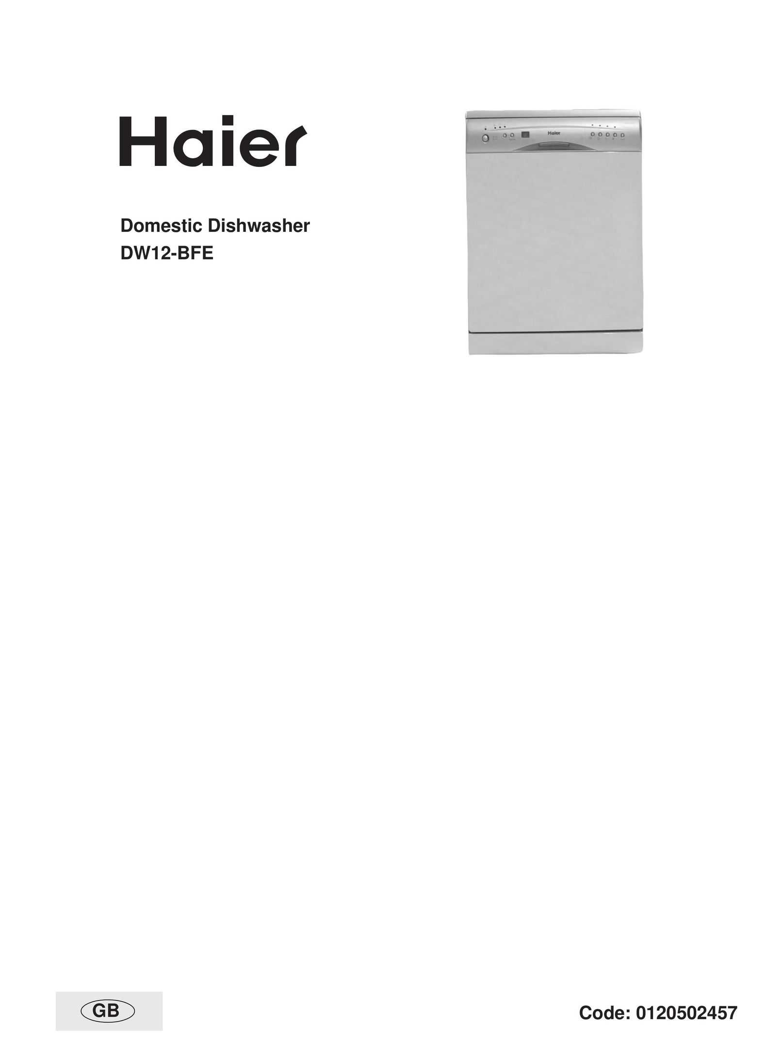 Haier DW12-BFE Dishwasher User Manual