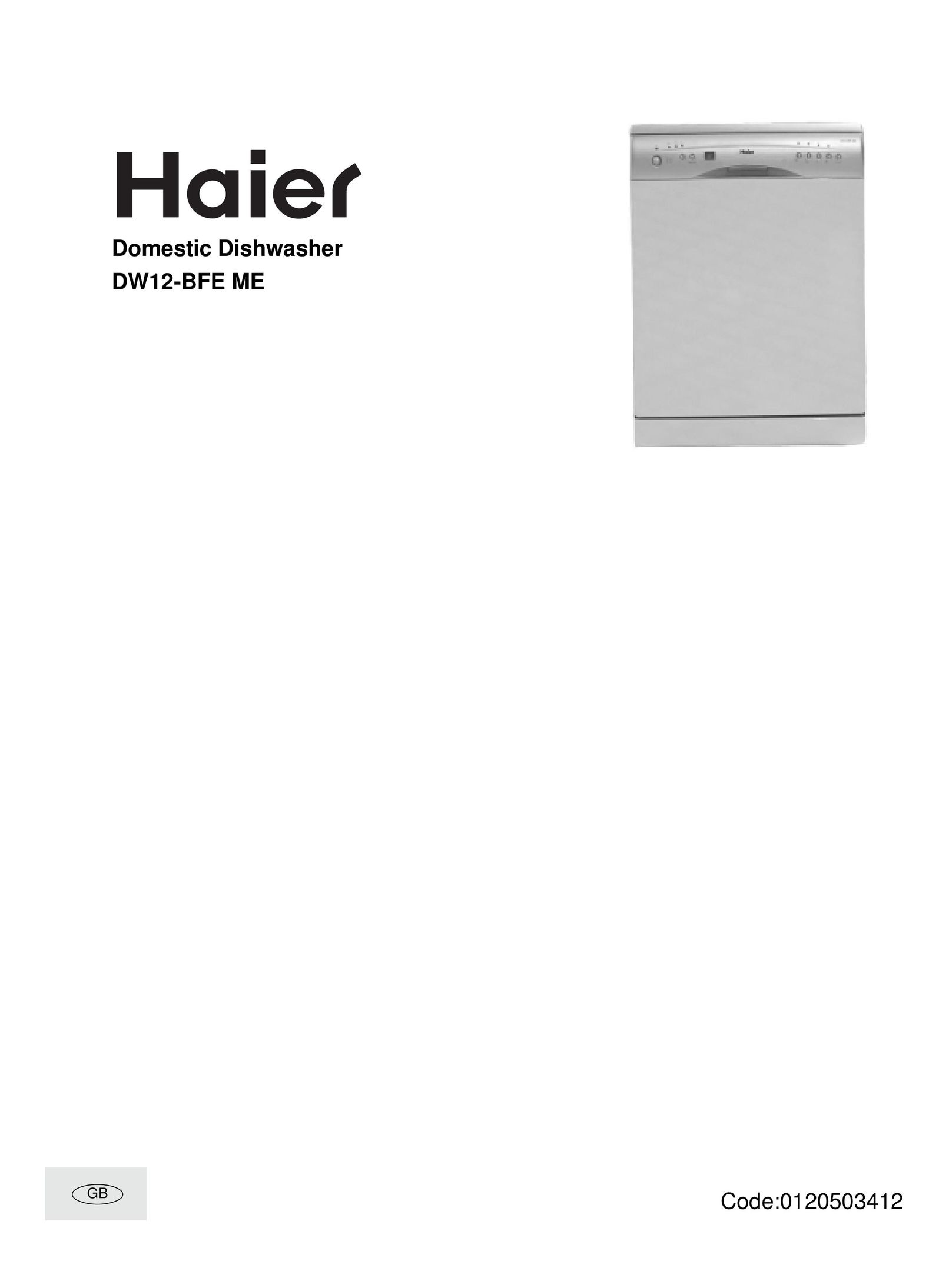 Haier DW12-BFE ME Dishwasher User Manual