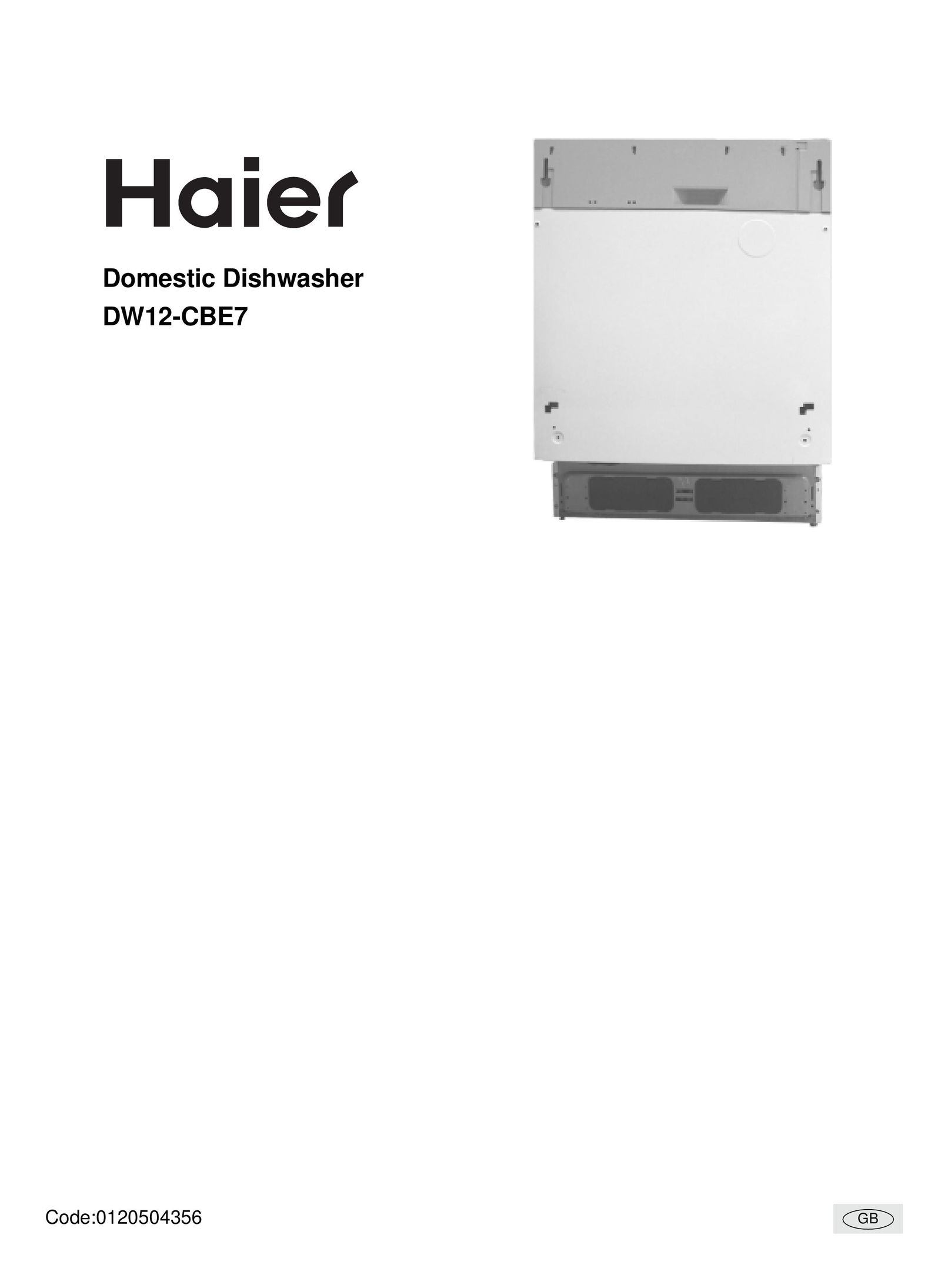 Haier DW12-CBE7 Dishwasher User Manual