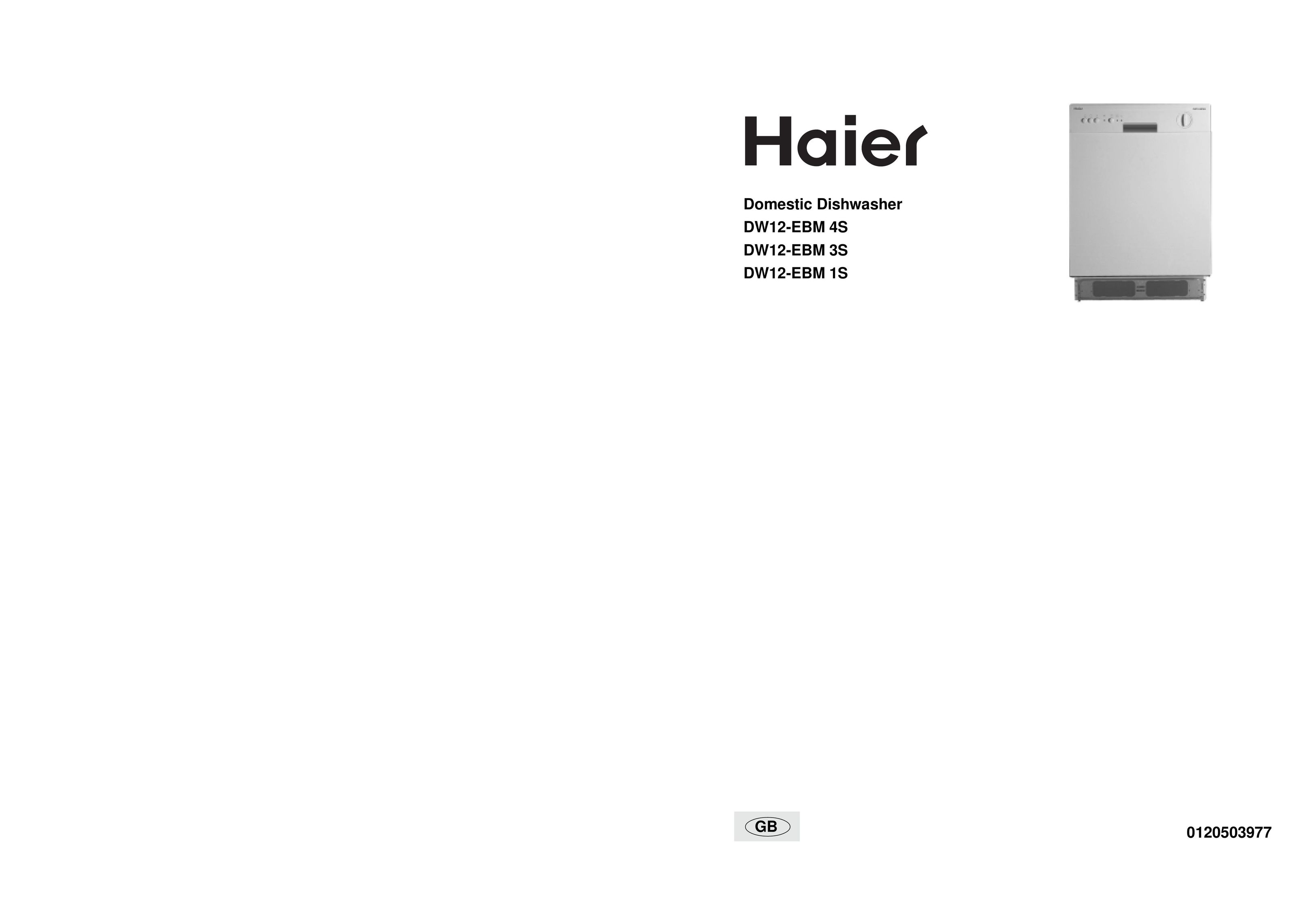 Haier DW12-EBM 3S Dishwasher User Manual
