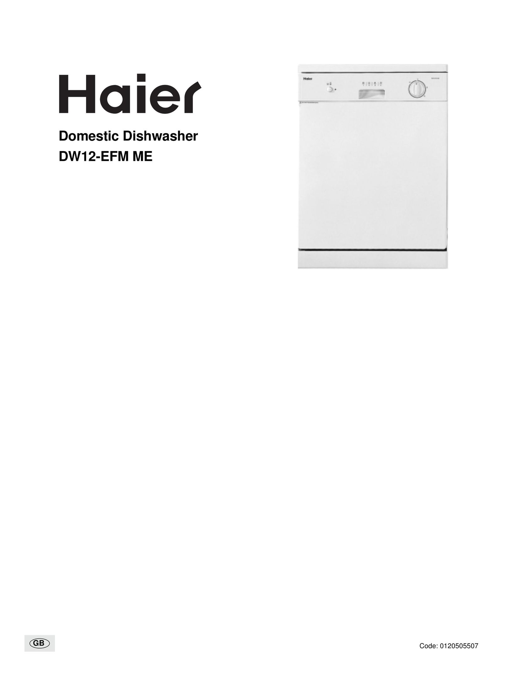Haier DW12-EFM ME Dishwasher User Manual