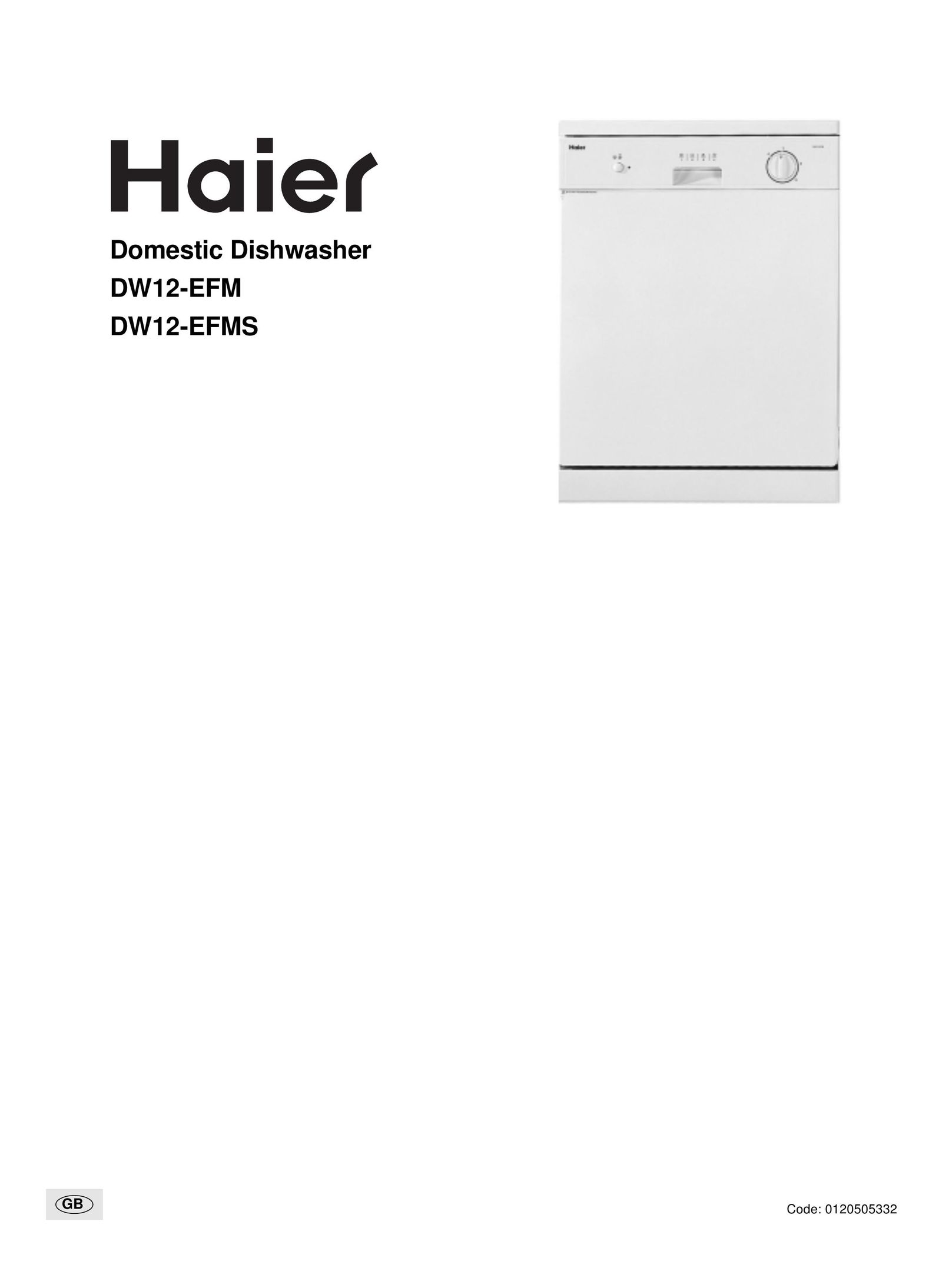 Haier DW12-EFMS Dishwasher User Manual