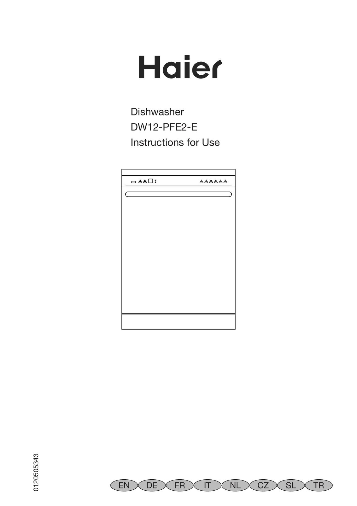 Haier DW12-PFE2-E Dishwasher User Manual