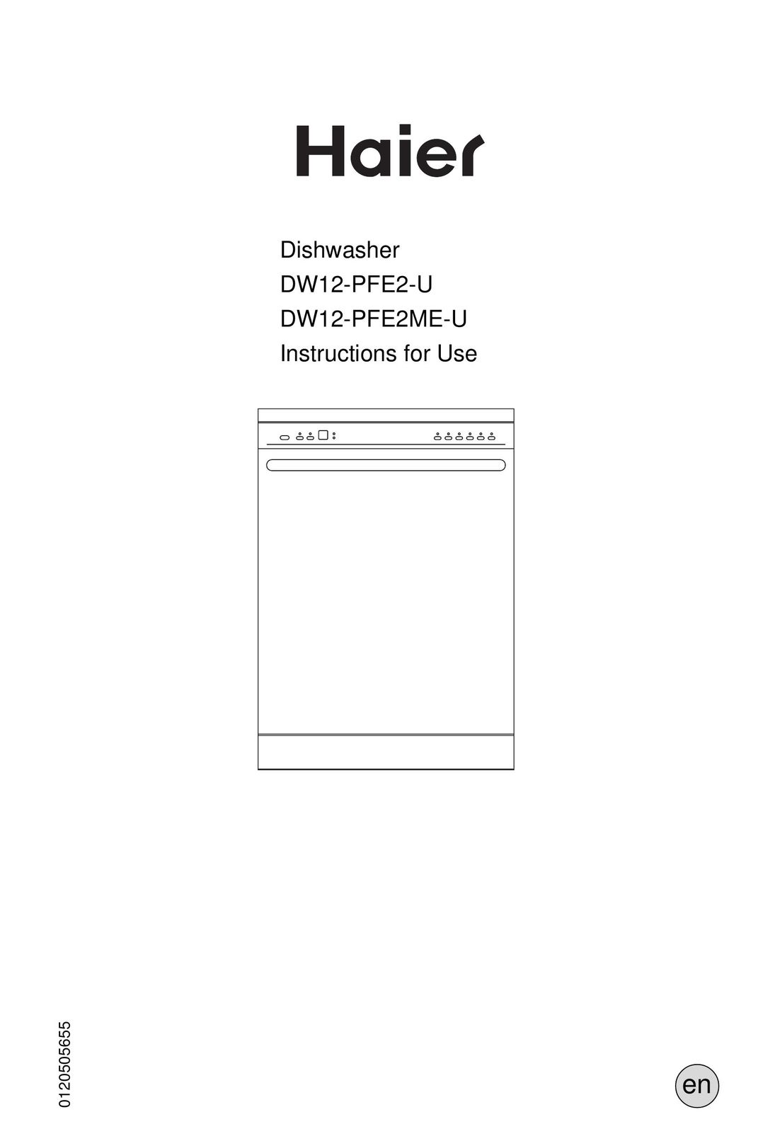 Haier DW12-PFE2ME-U Dishwasher User Manual