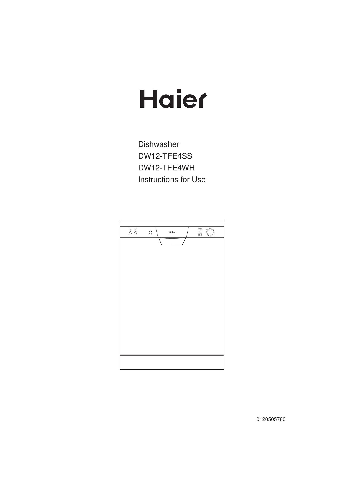 Haier DW12-TFE4WH Dishwasher User Manual