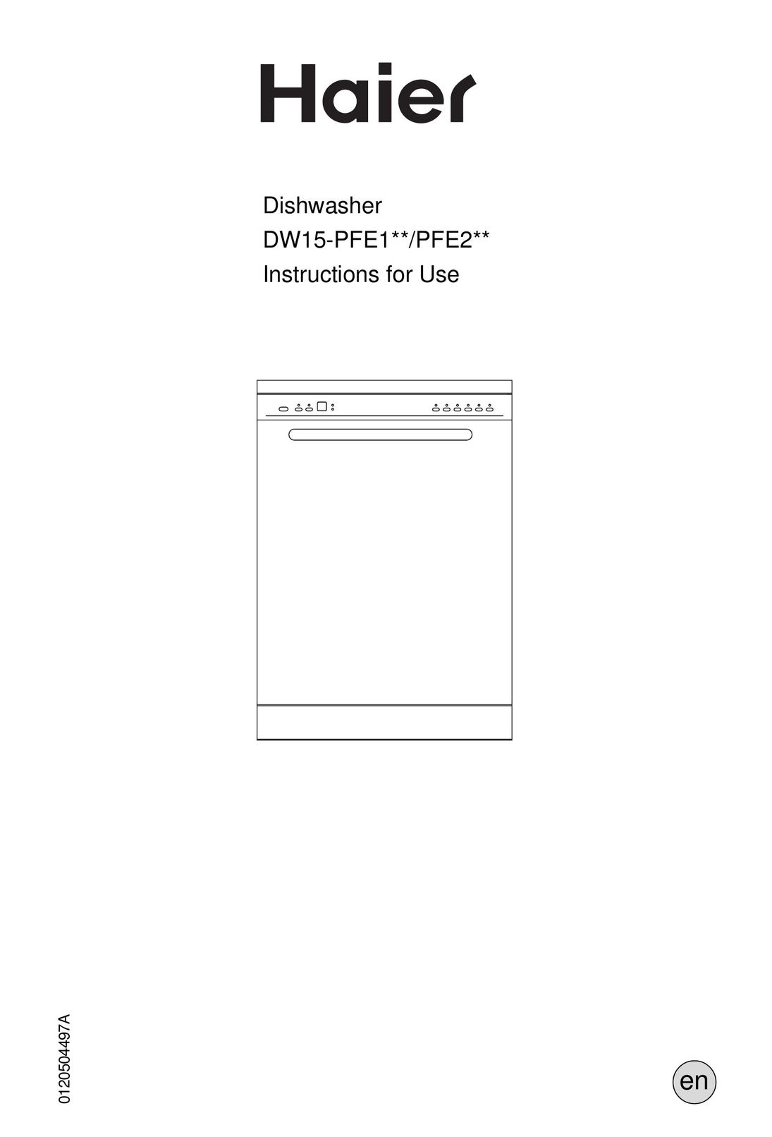 Haier DW15-PFE1 Dishwasher User Manual