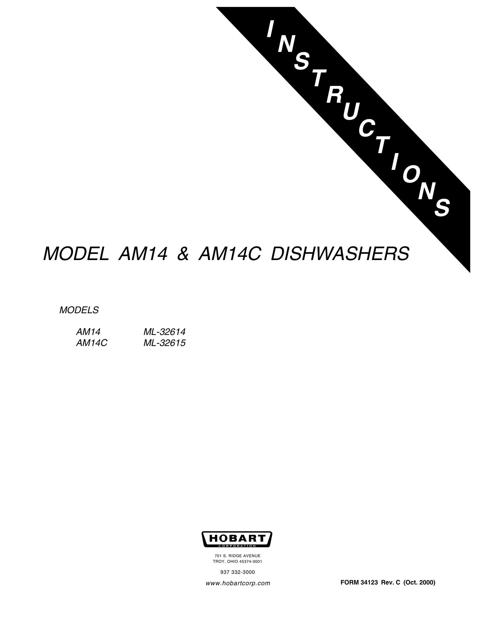 Hobart AM14C ML-32615 Dishwasher User Manual