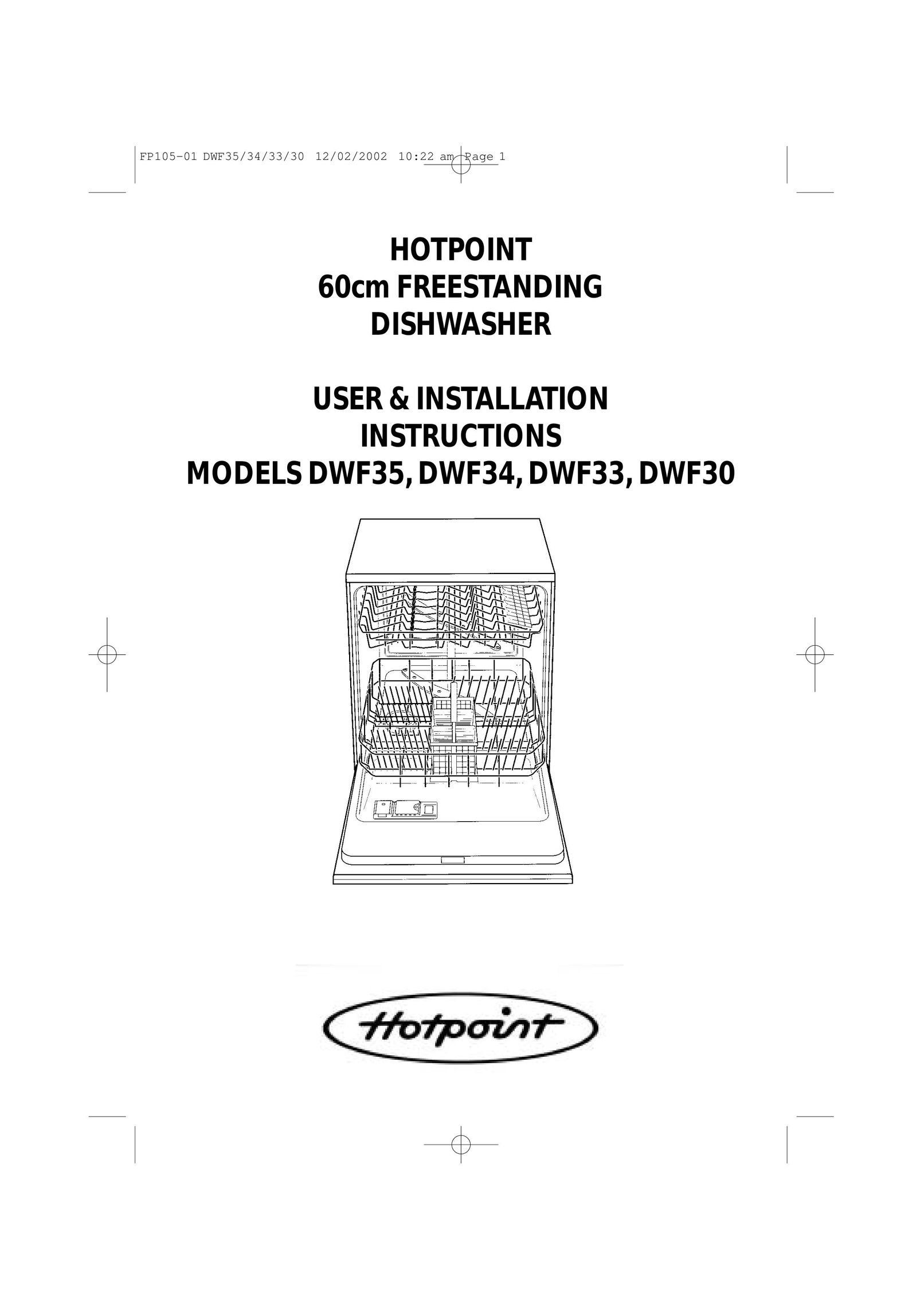 Hotpoint DWF30 Dishwasher User Manual