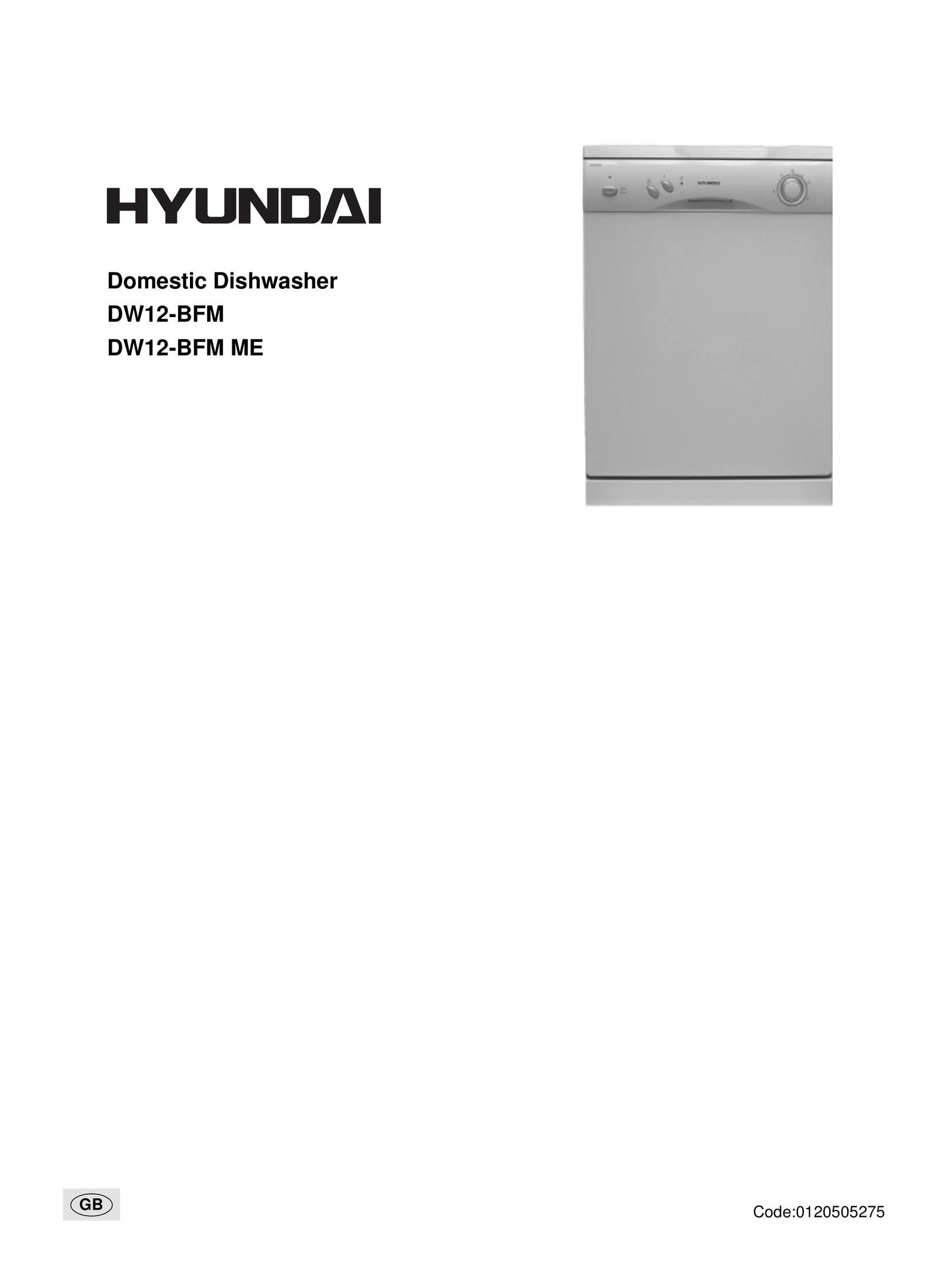 Hyundai IT DW12-BFM Dishwasher User Manual
