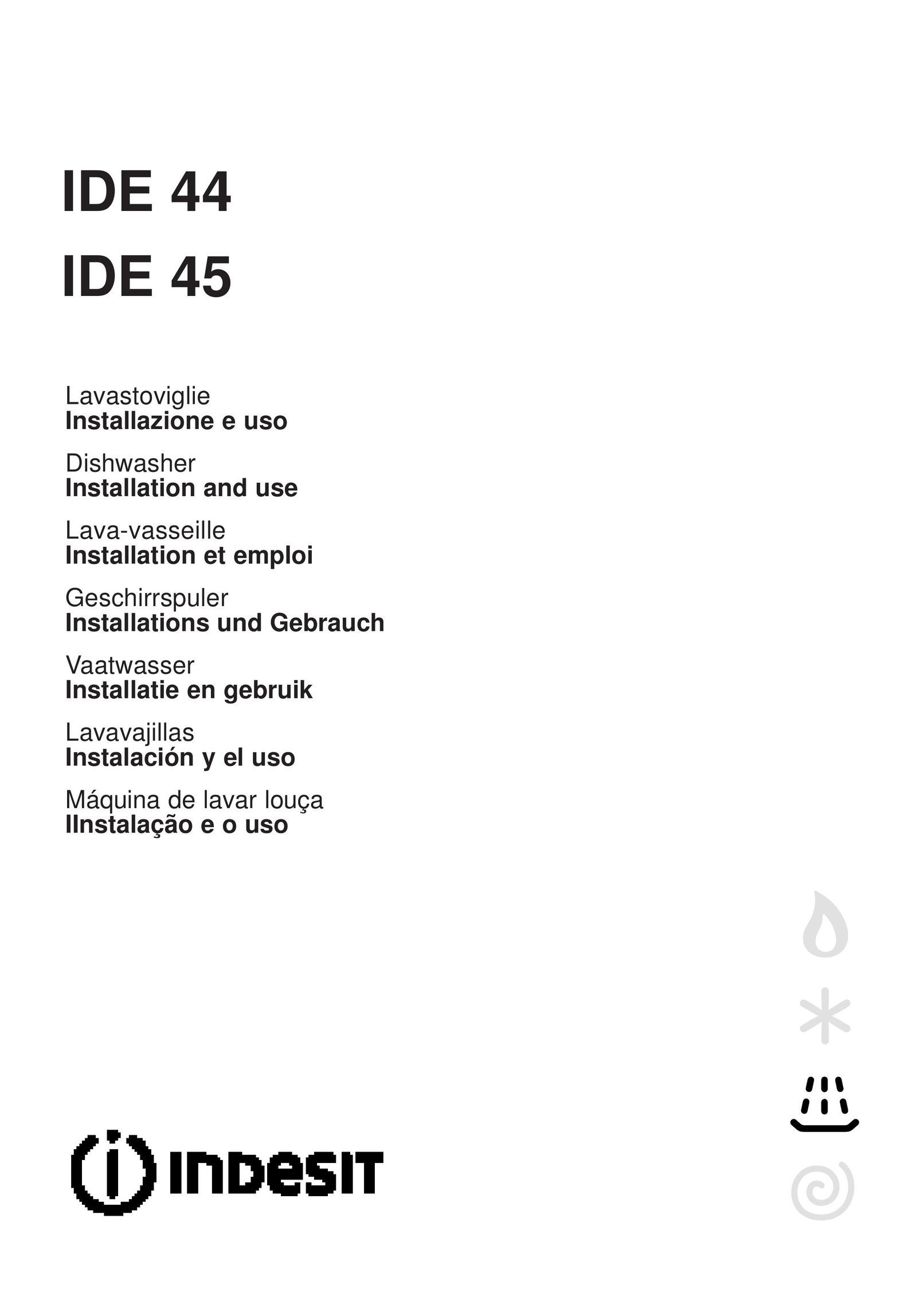 Indesit IDE 45 Dishwasher User Manual