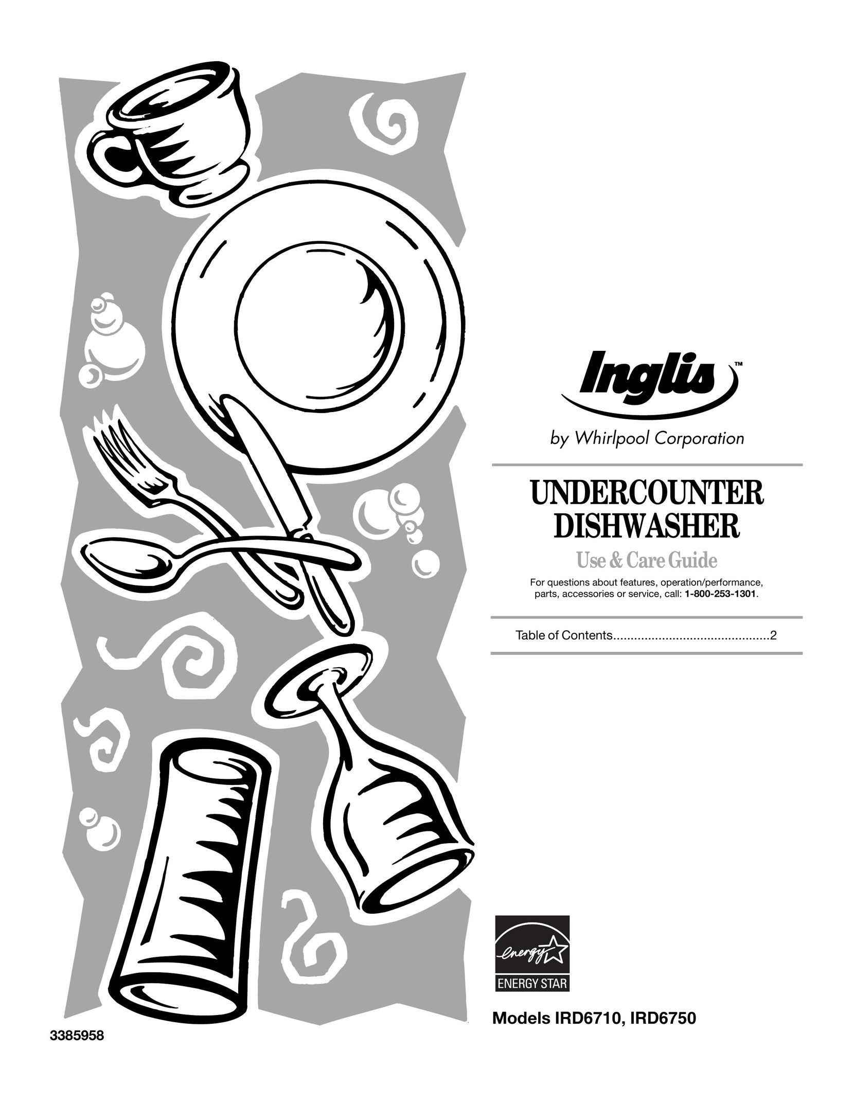 Inglis Home Appliances IRD6710 Dishwasher User Manual