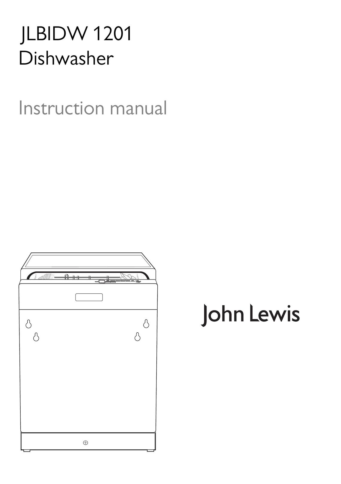 John Lewis JLBIDW 1201 Dishwasher User Manual